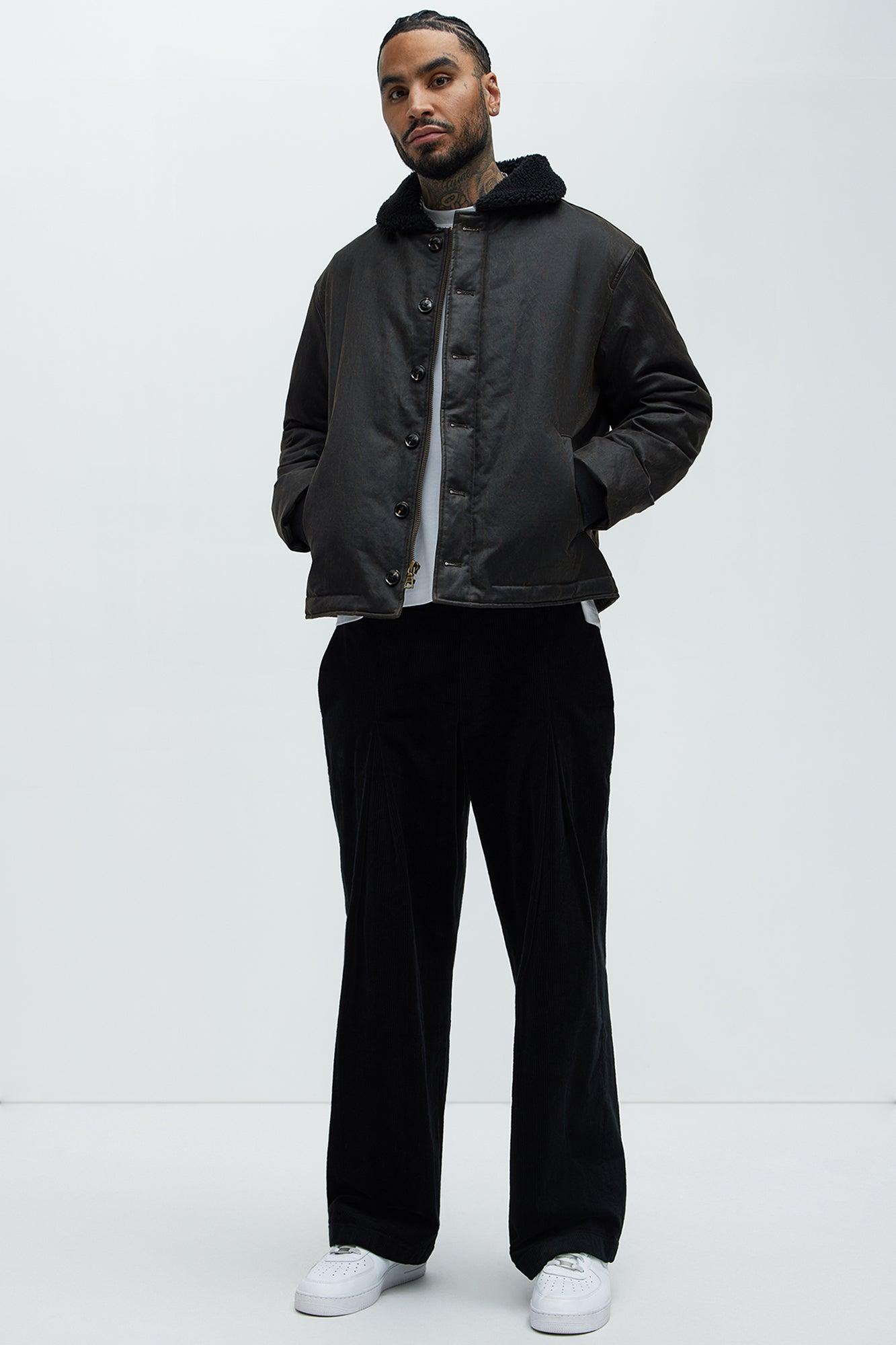 Denali Waxed Sherpa Jacket - Brown Male Product Image