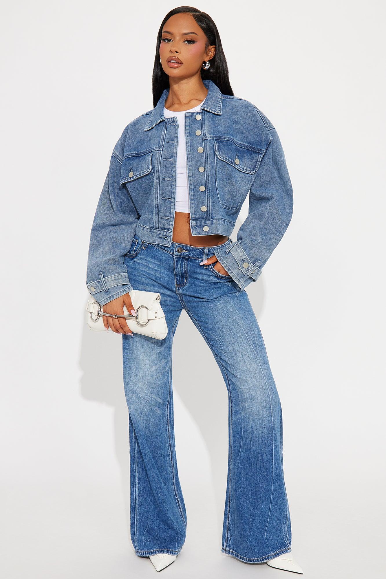 She's So Sweet Relaxed Flare Jeans - Dark Wash Product Image