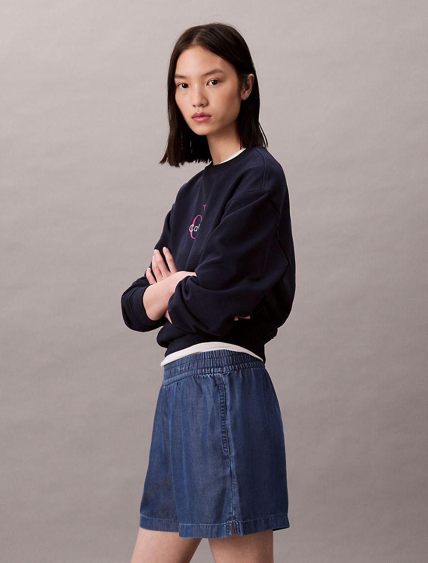 Denim Pull-On Shorts Product Image
