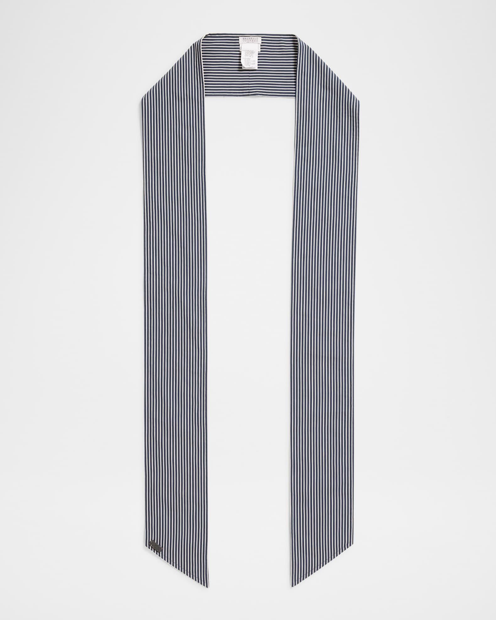 Techno Cotton Pinstripe Scarf Product Image
