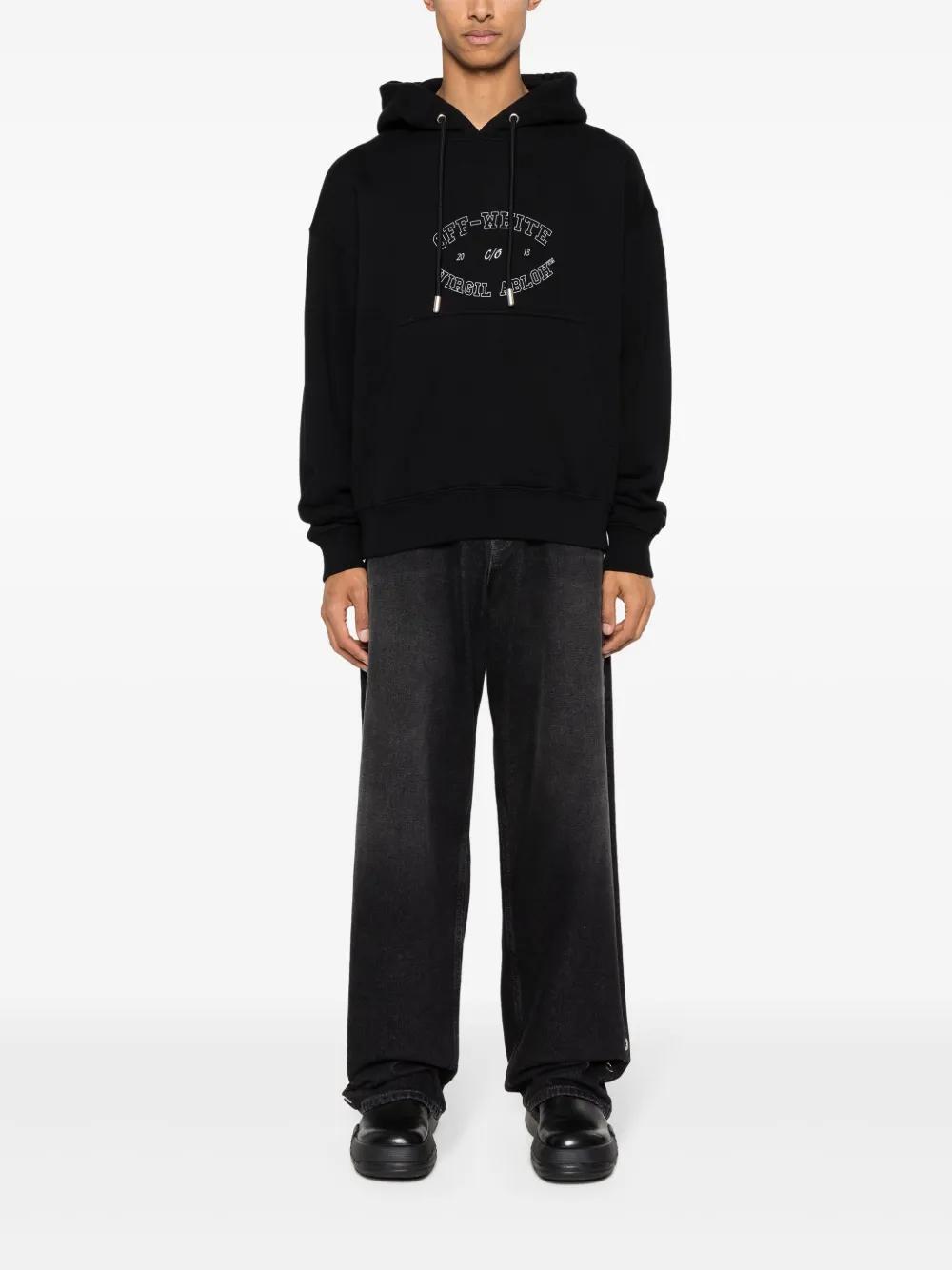 logo-print cotton hoodie Product Image