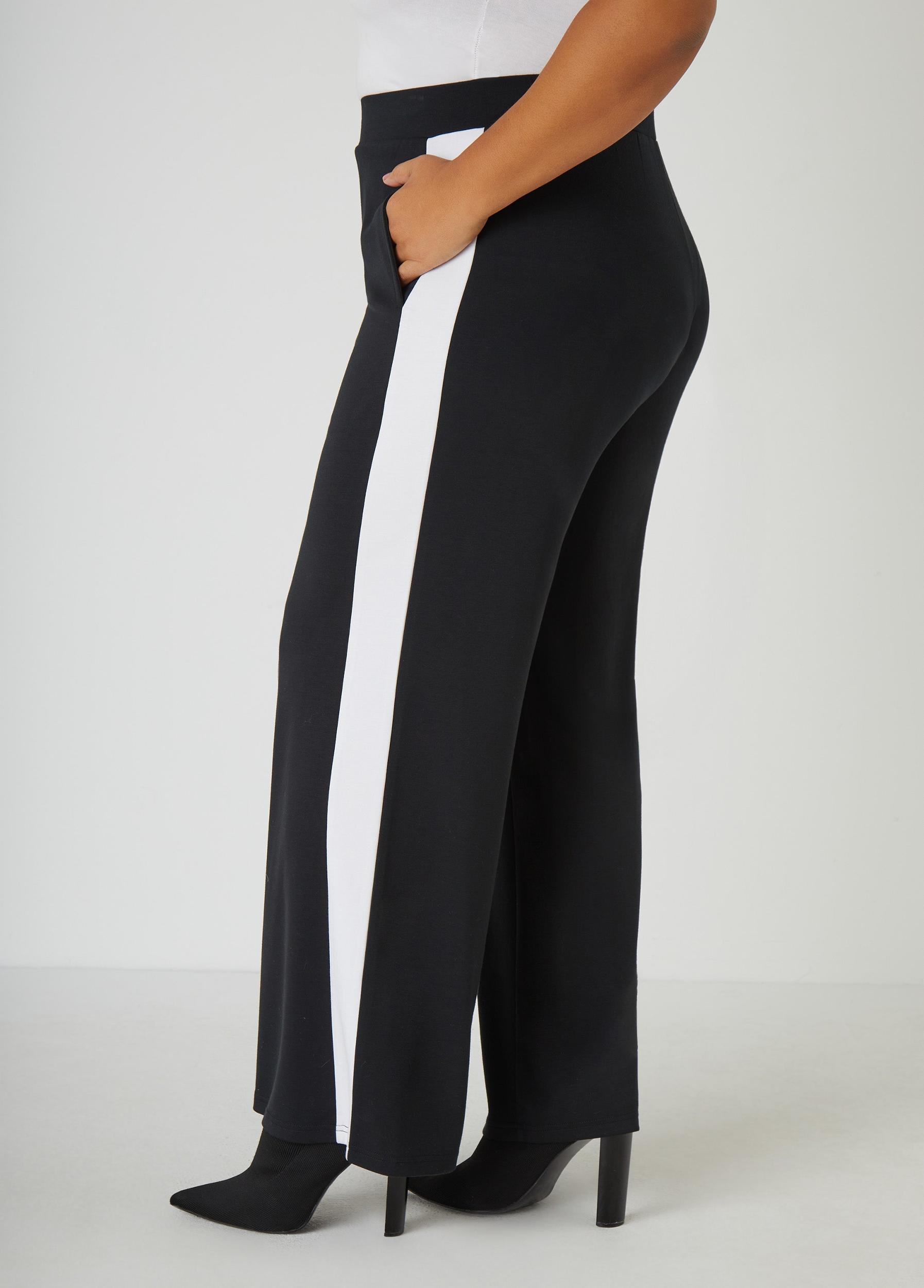 Striped Straight Leg Track Pants Product Image