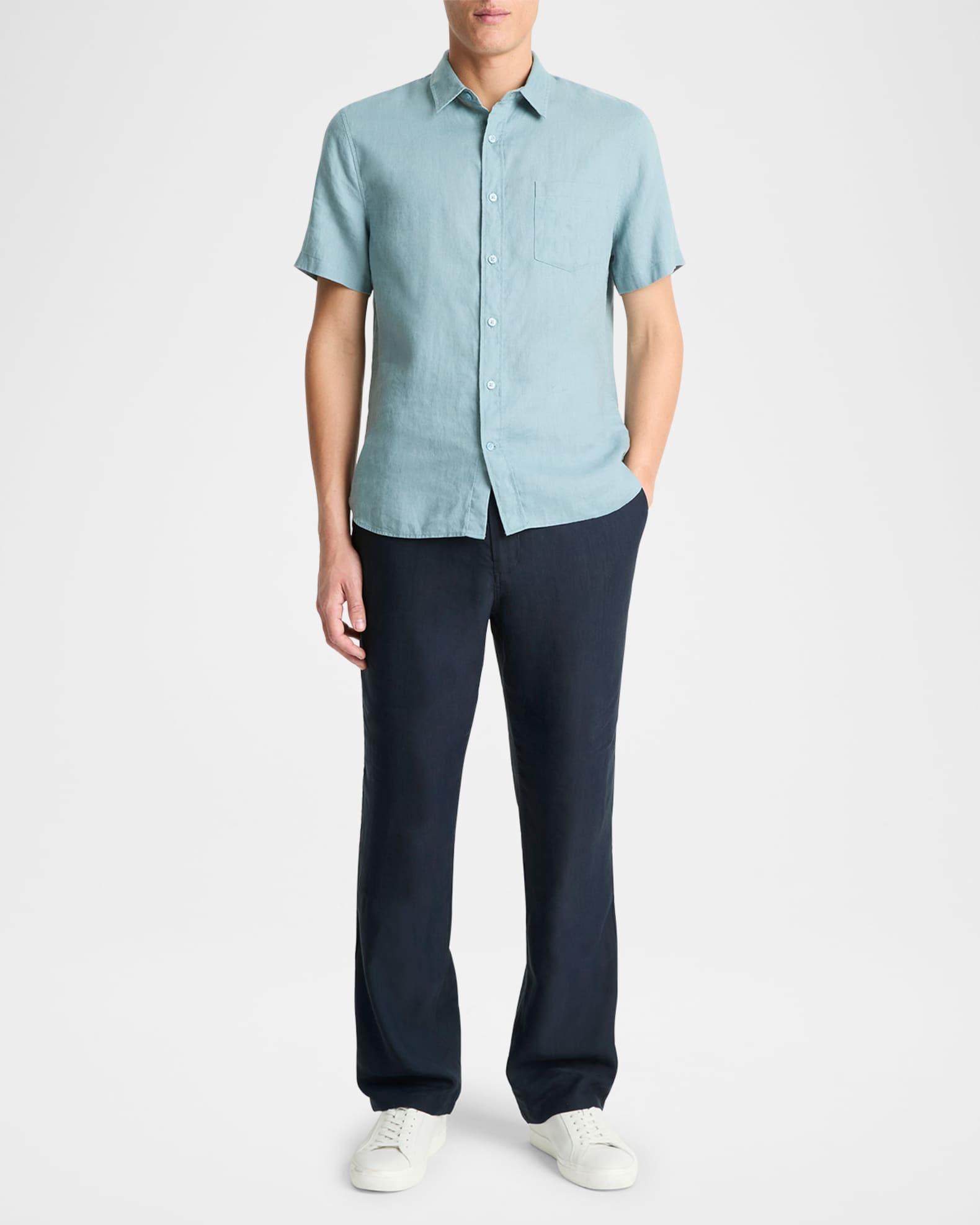 Linen Short-Sleeve Shirt Product Image