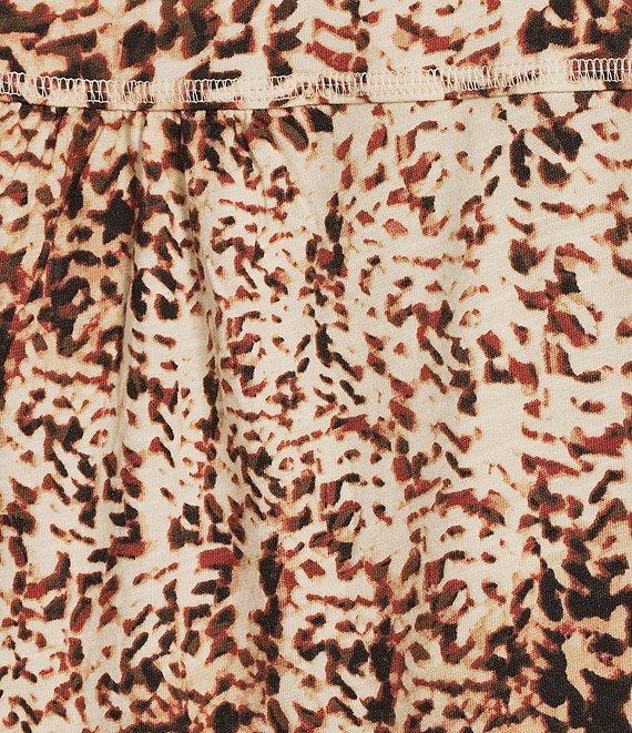 Westbound Plus Size Animal Texture Short Short V-Neck Top Product Image