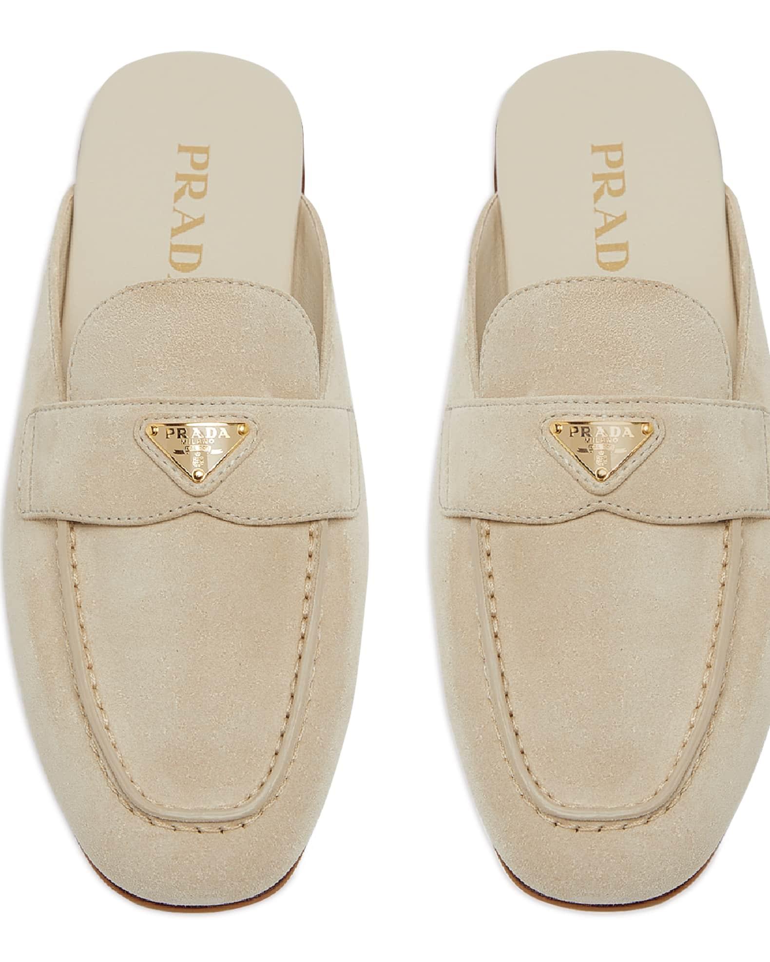Logo Suede Loafer Mules Product Image