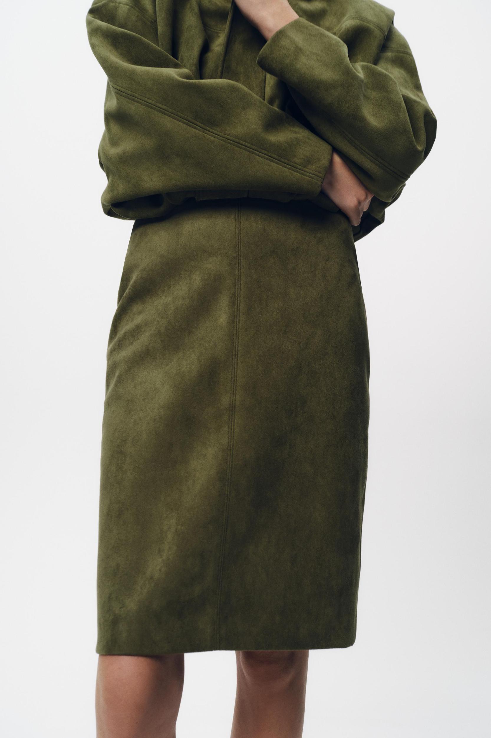 FAUX SUEDE SKIRT Product Image