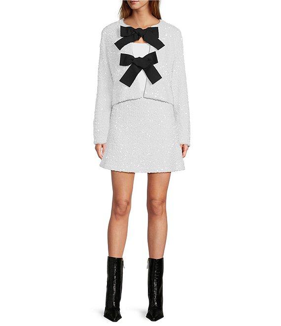 A Loves A Sequin High Rise A-Line Mini Skirt Product Image