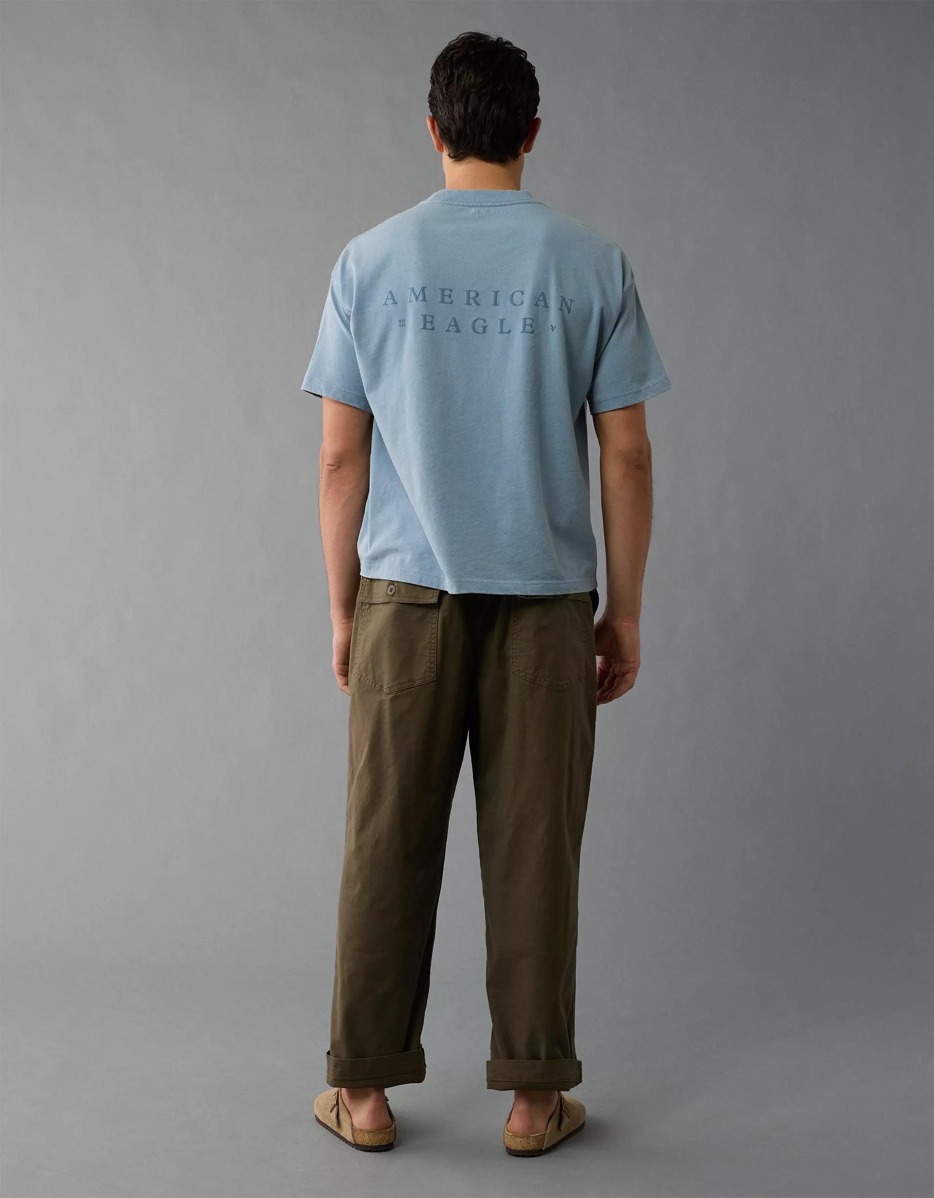 AE Laidback Luxe Heavyweight Oversized Logo Graphic T-Shirt Product Image