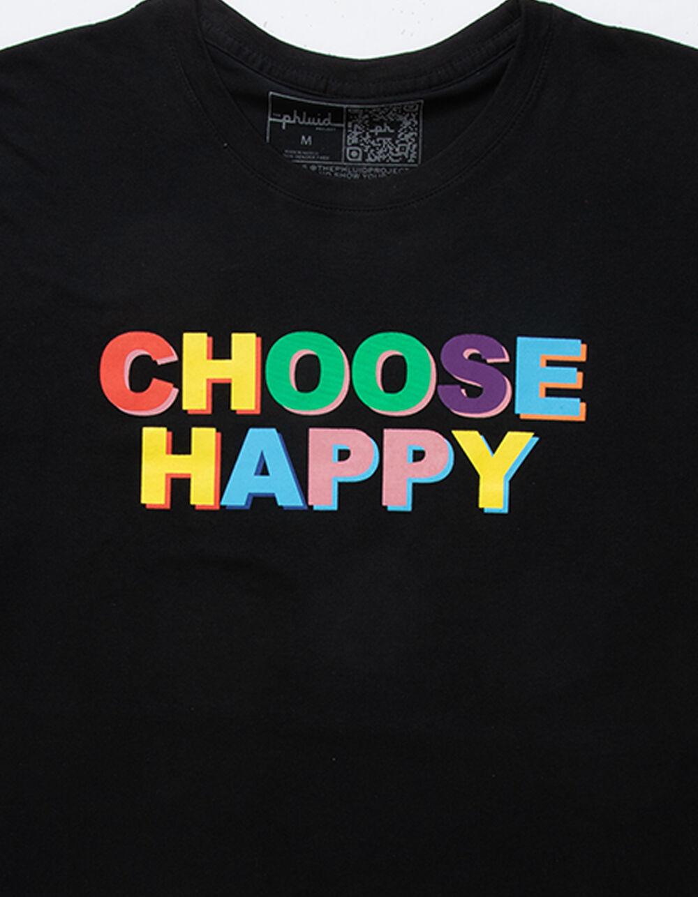 THE PHLUID PROJECT Choose Happy Pride Tee - BLACK Product Image
