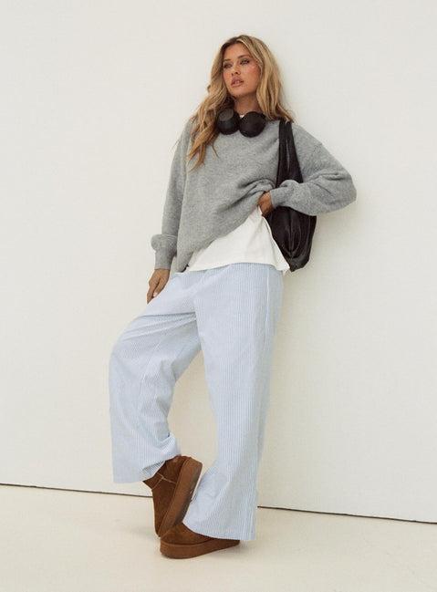 Beach House Pants Blue Stripe Product Image