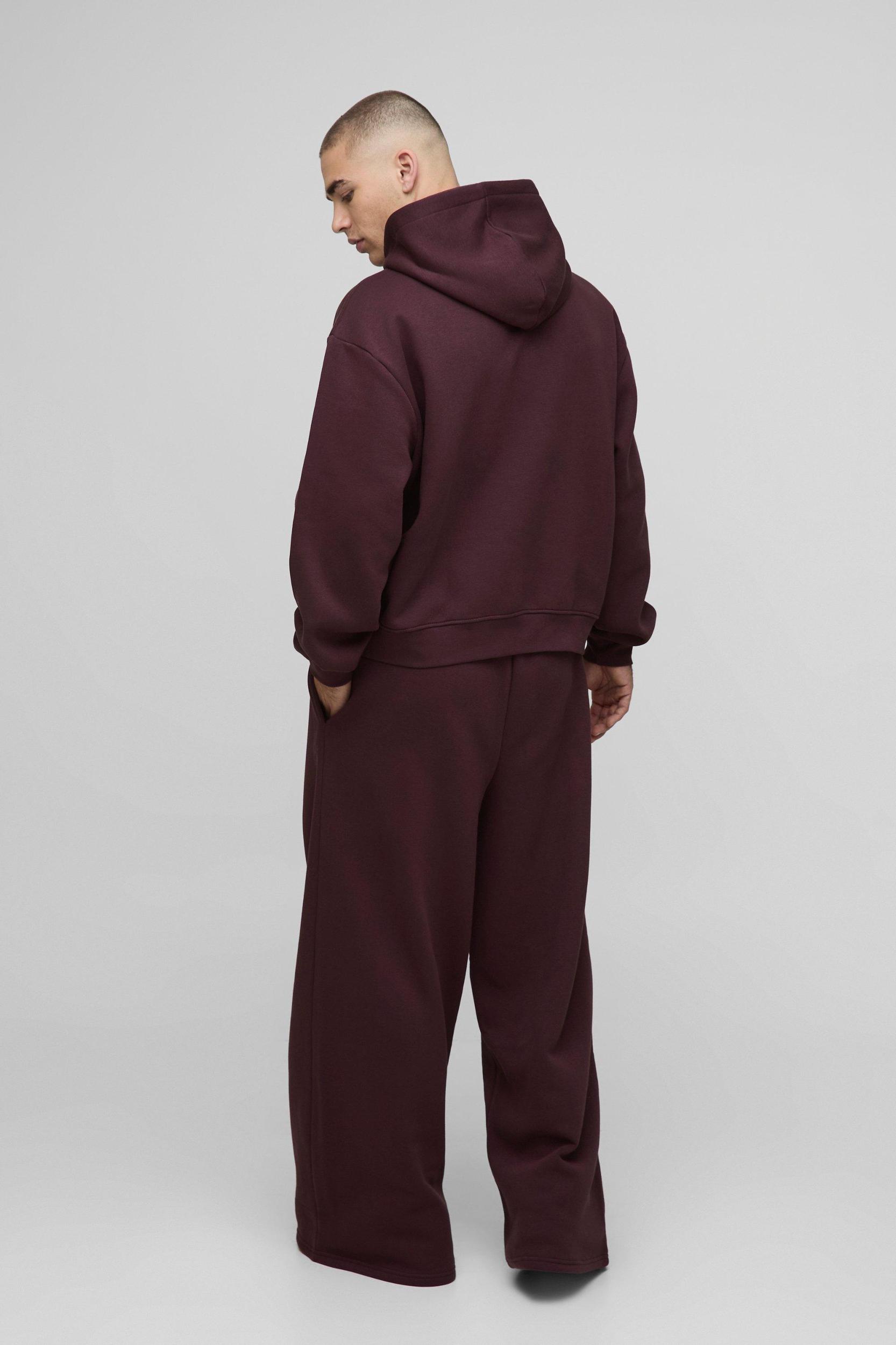 Oversized Boxy Homme Debossed Hooded Tracksuit | boohooMAN USA Product Image