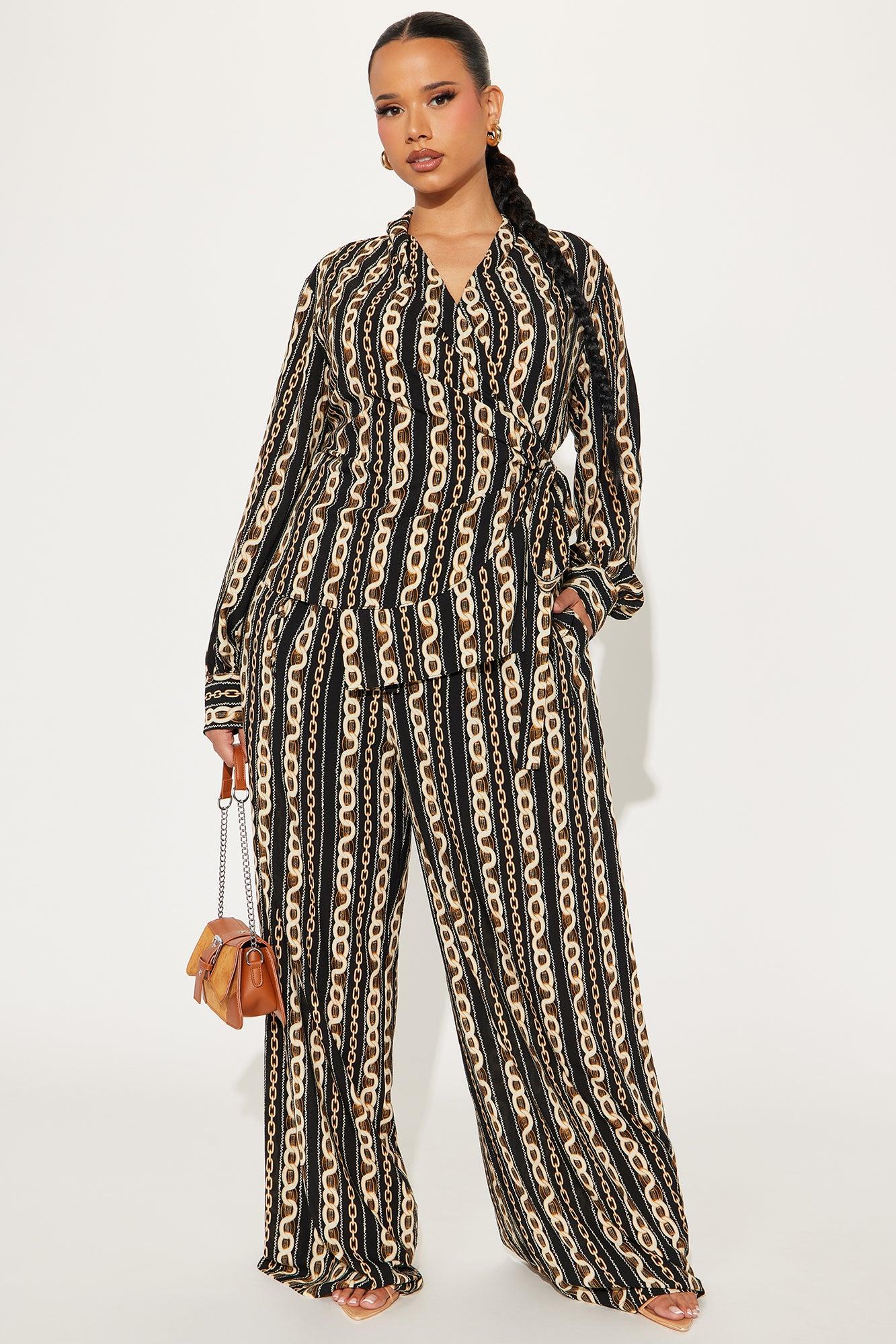 Status Icon Pant Set - Black/combo Product Image