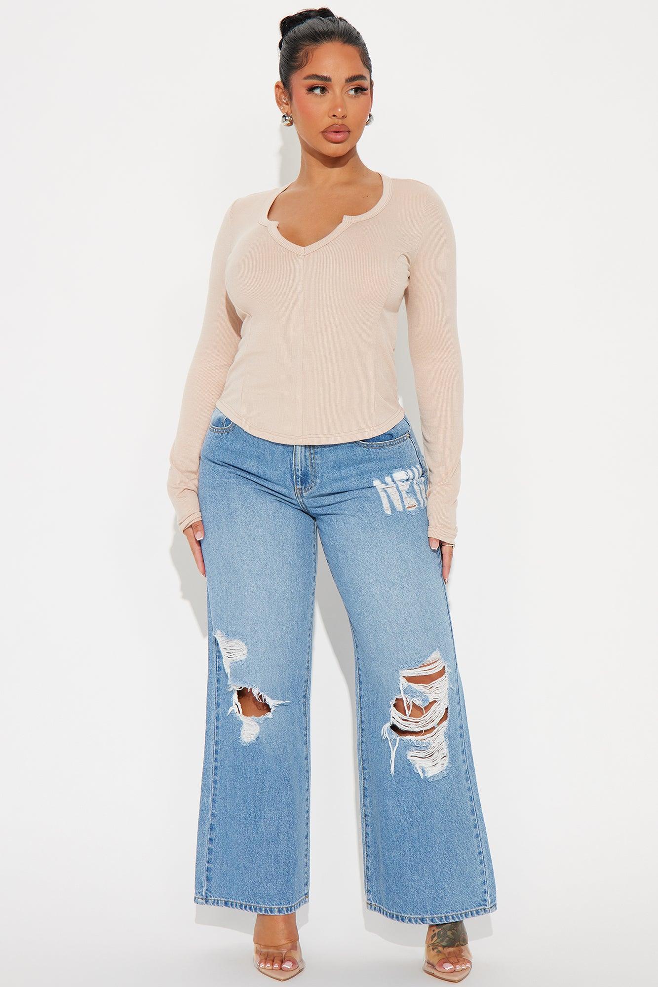 Here To Stay Ribbed Top - Taupe Product Image