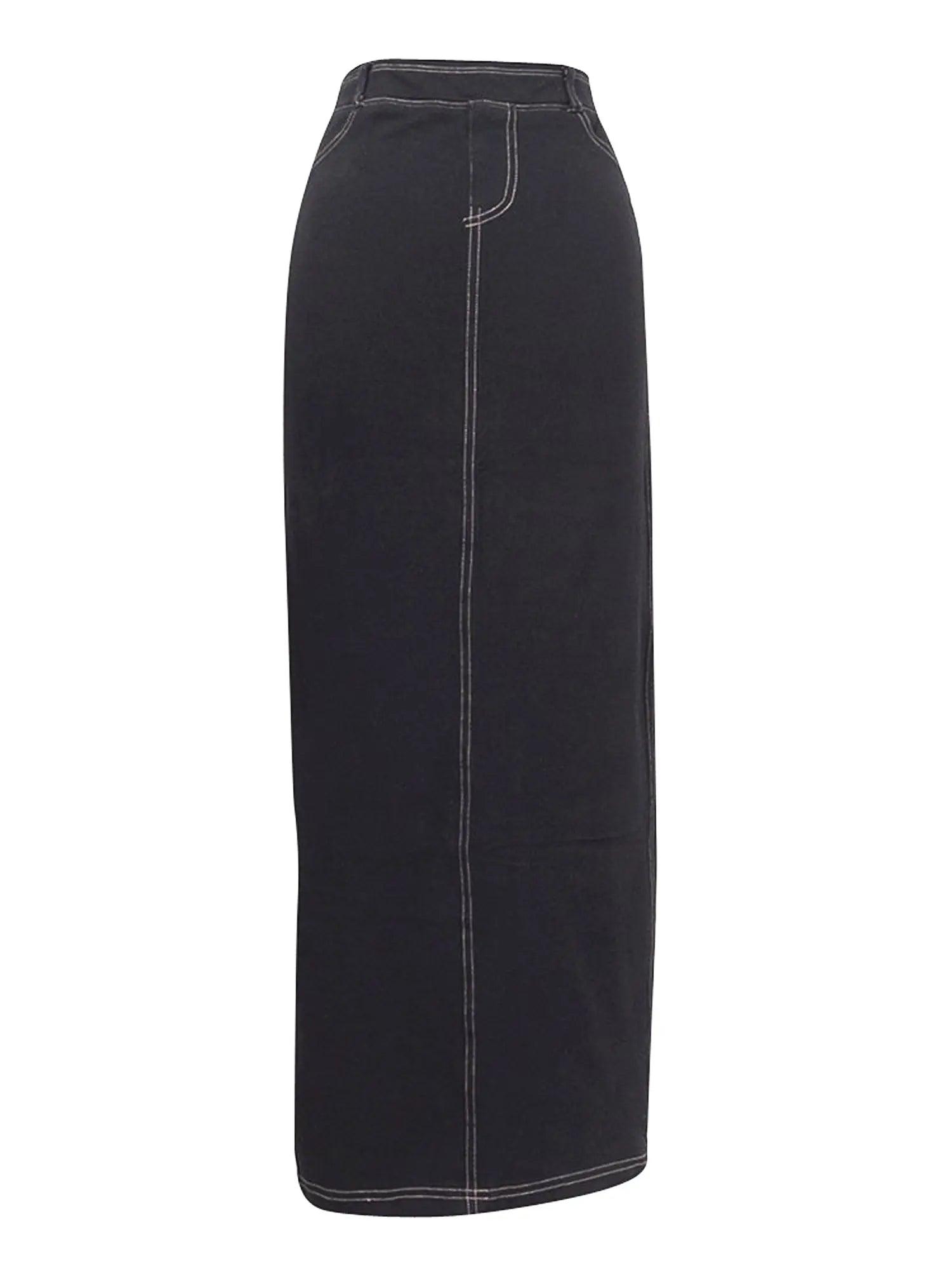 Hard Tail Long Pocket Slit Skirt WJ-111 Product Image