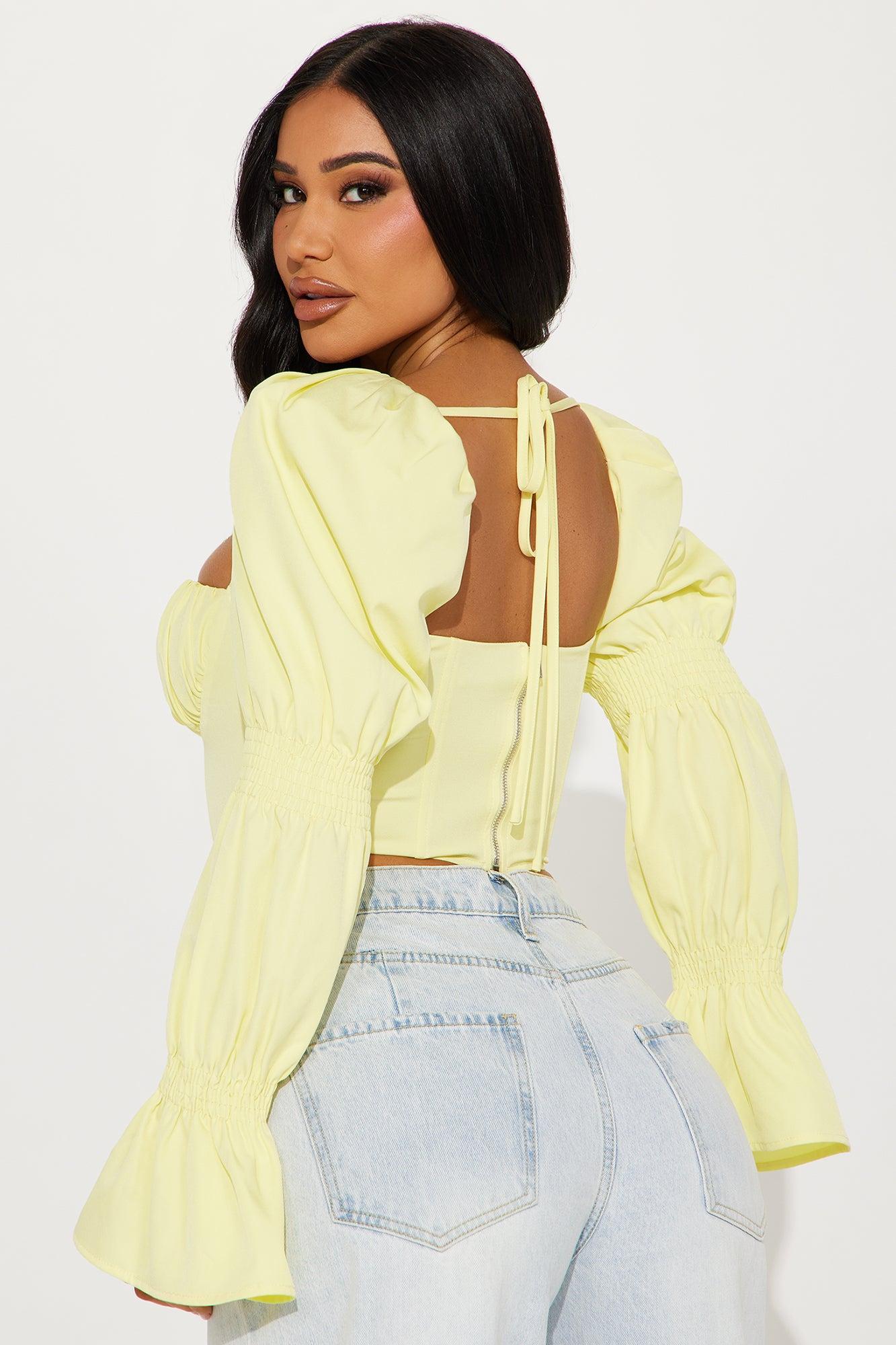 Ivy Corset Top - Yellow Product Image