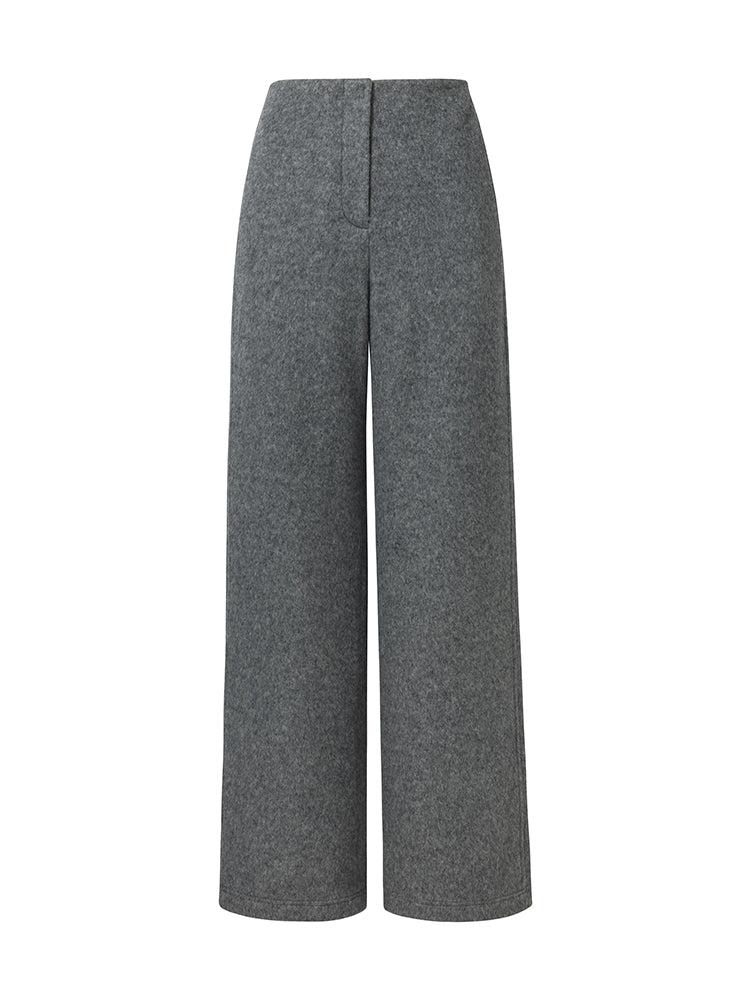 Wool Blend Women Overlength Knit Pants Product Image