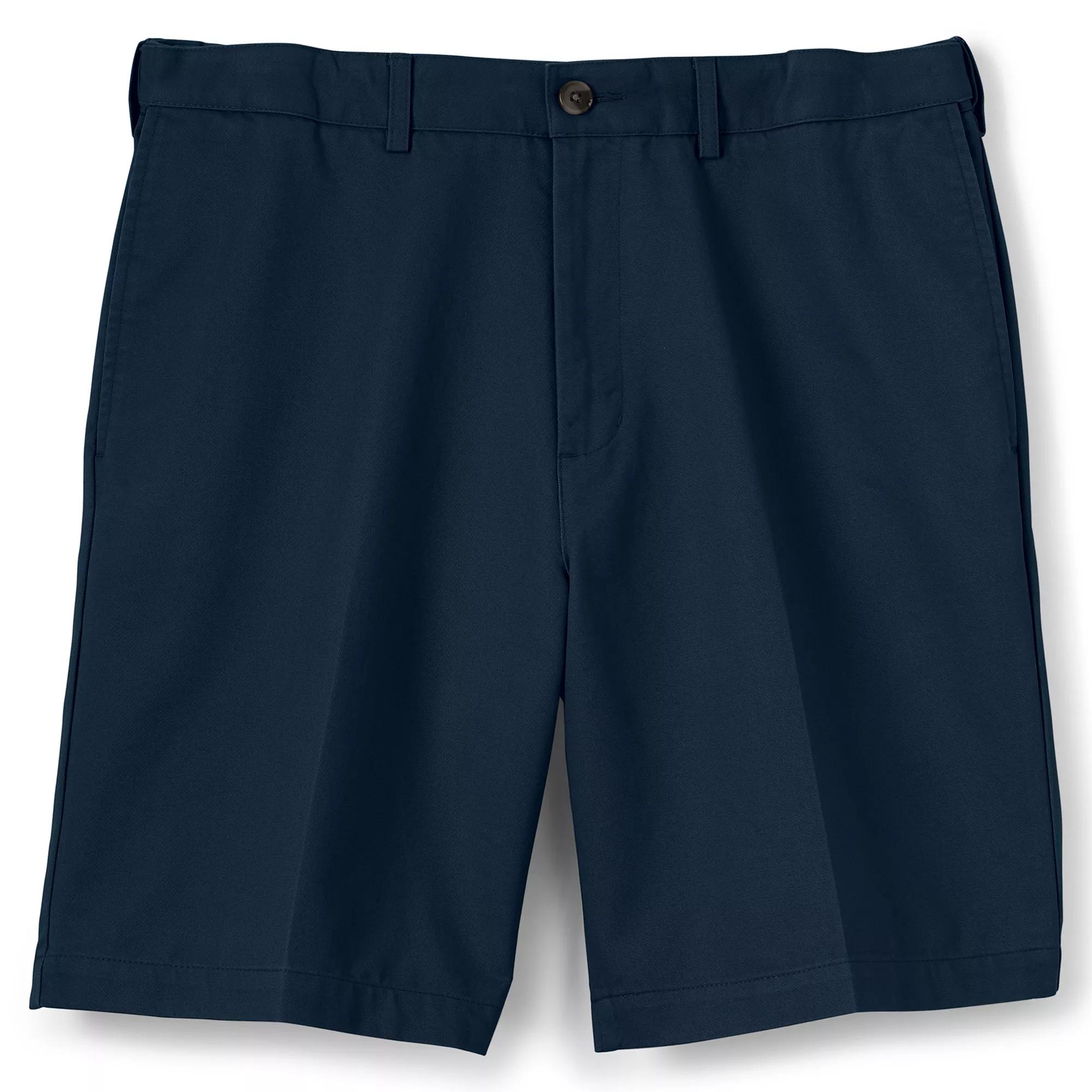 Big & Tall Lands' End Comfort Waist 9-inch No-Iron Pleated Chino Shorts, Men's,  Product Image