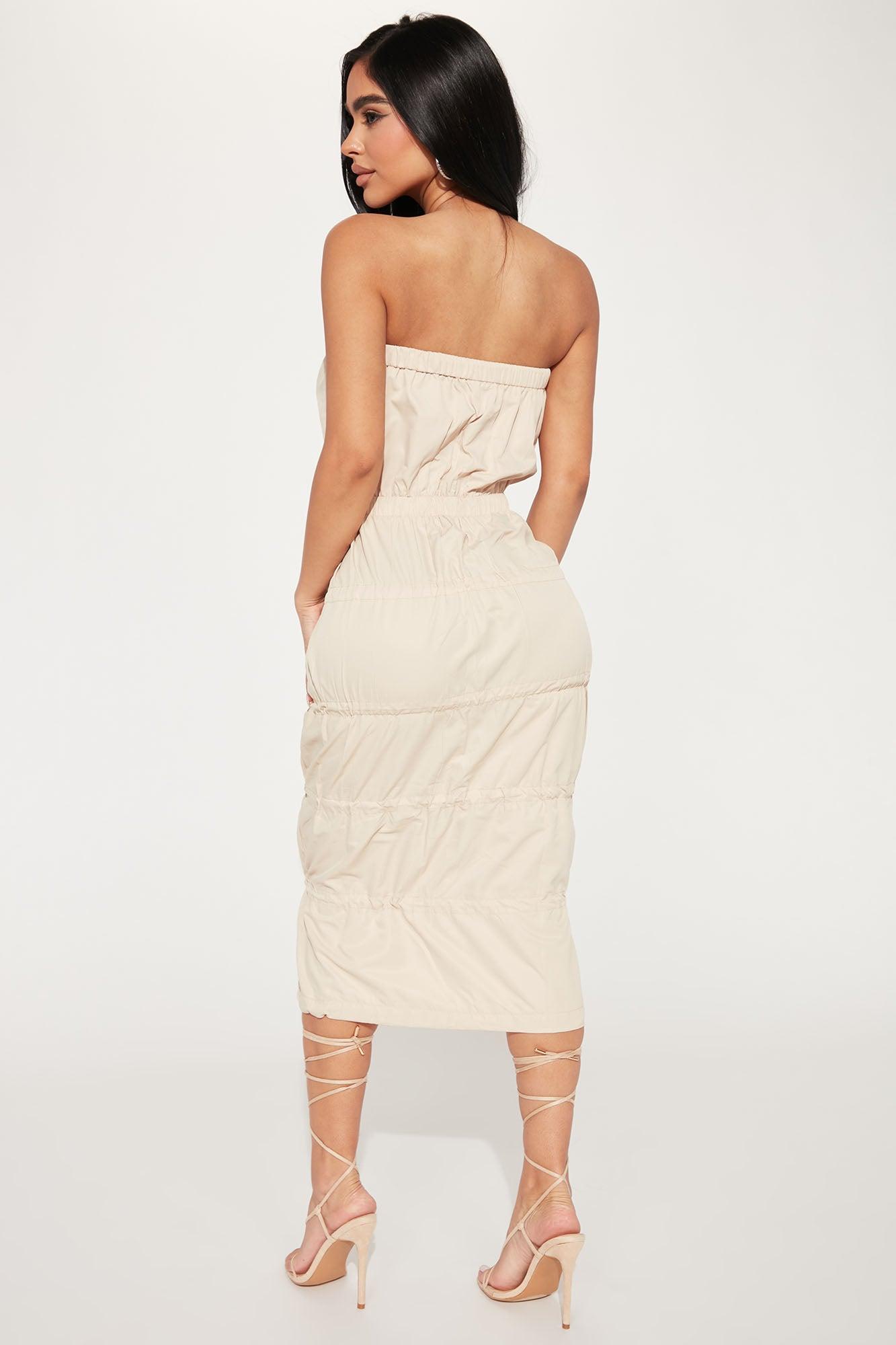 Gia Parachute Midi Dress - Khaki Product Image