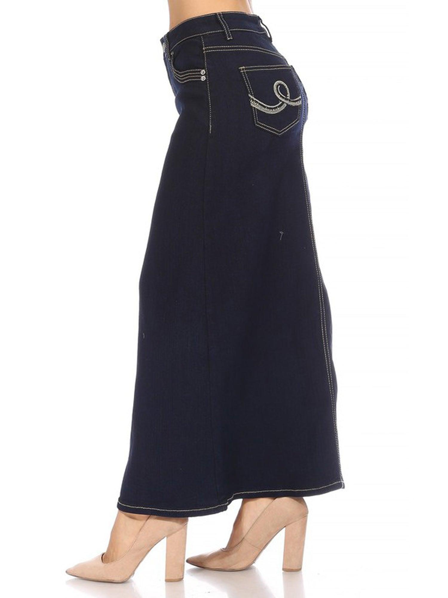 G-Gossip Apparel Denim Long Skirt Product Image
