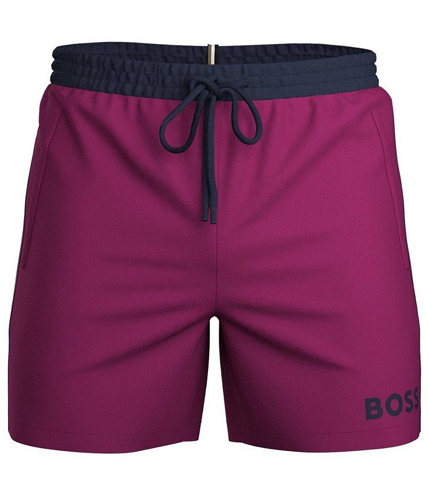 Hugo Boss Starfish 6#double; Inseam Swim Trunks Product Image
