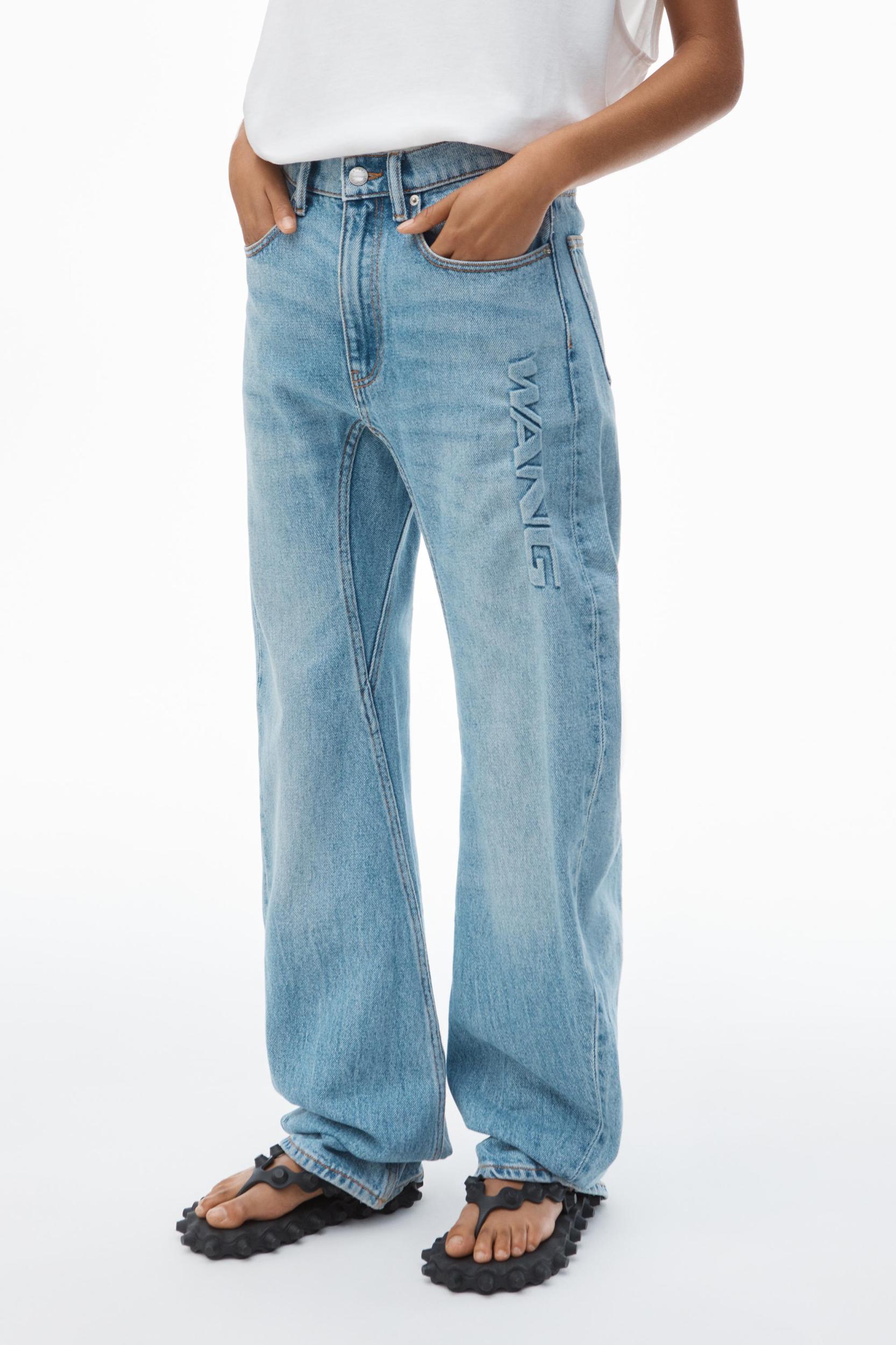 Articulated Denim Jeans With High-frequency Logo Product Image