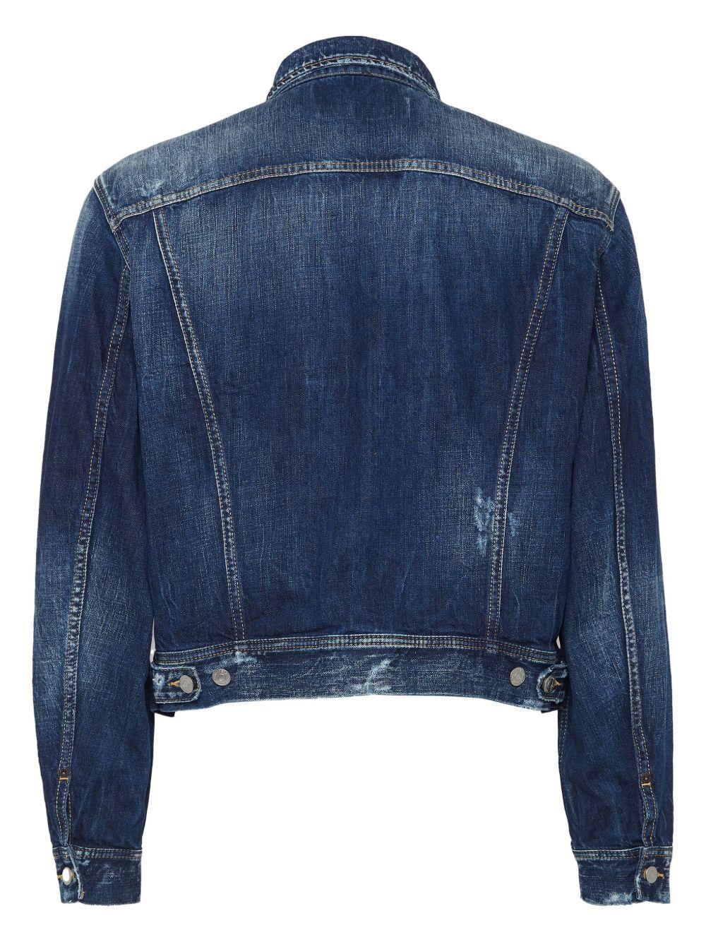 cropped denim jacket Product Image