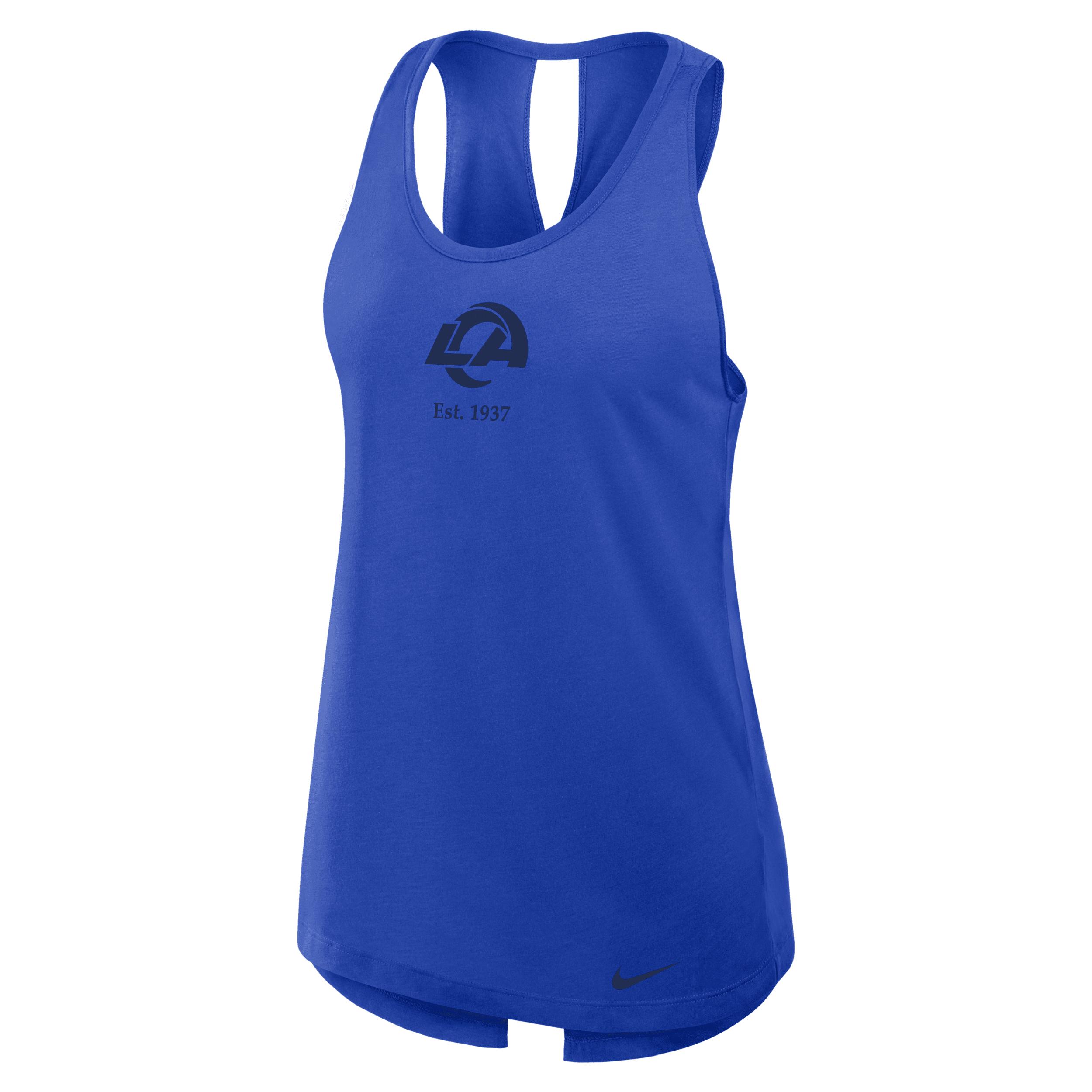 Los Angeles Rams Established Nike Womens Dri-FIT NFL Tank Top | 01D54NP95-2JF Product Image
