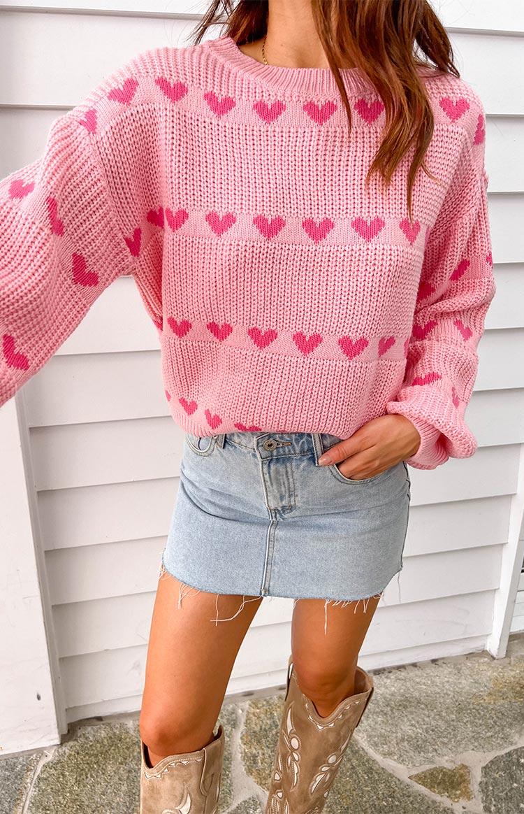Lovey Pink Heart Stripe Jumper Baby Product Image