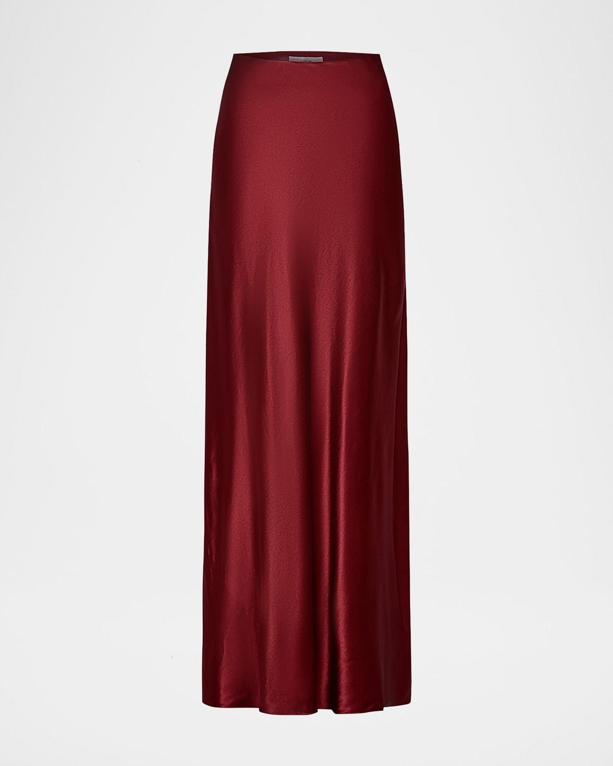 Womens Satin Maxi Skirt Product Image