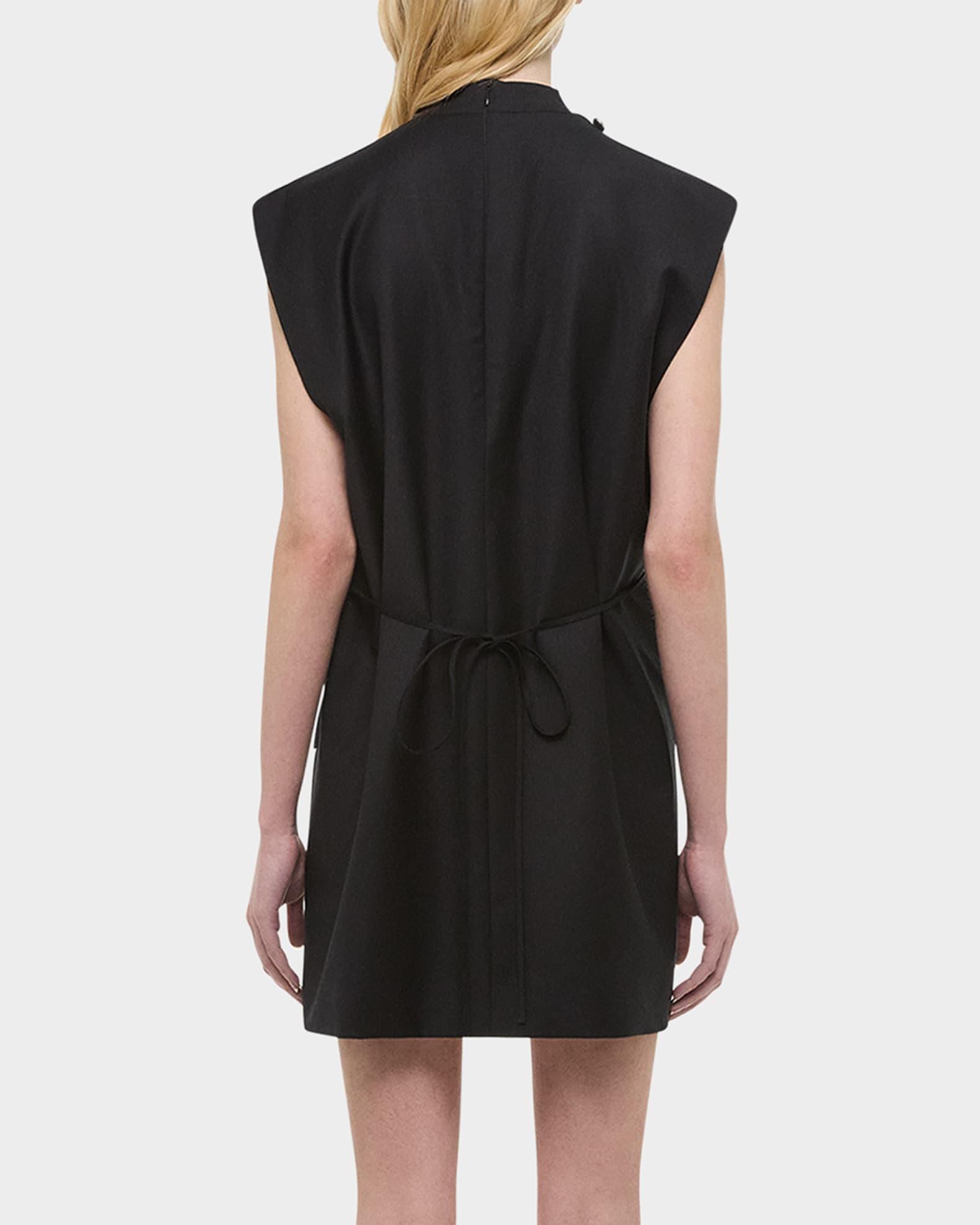 Sleeveless Cowl-Neck Blazer Dress Product Image
