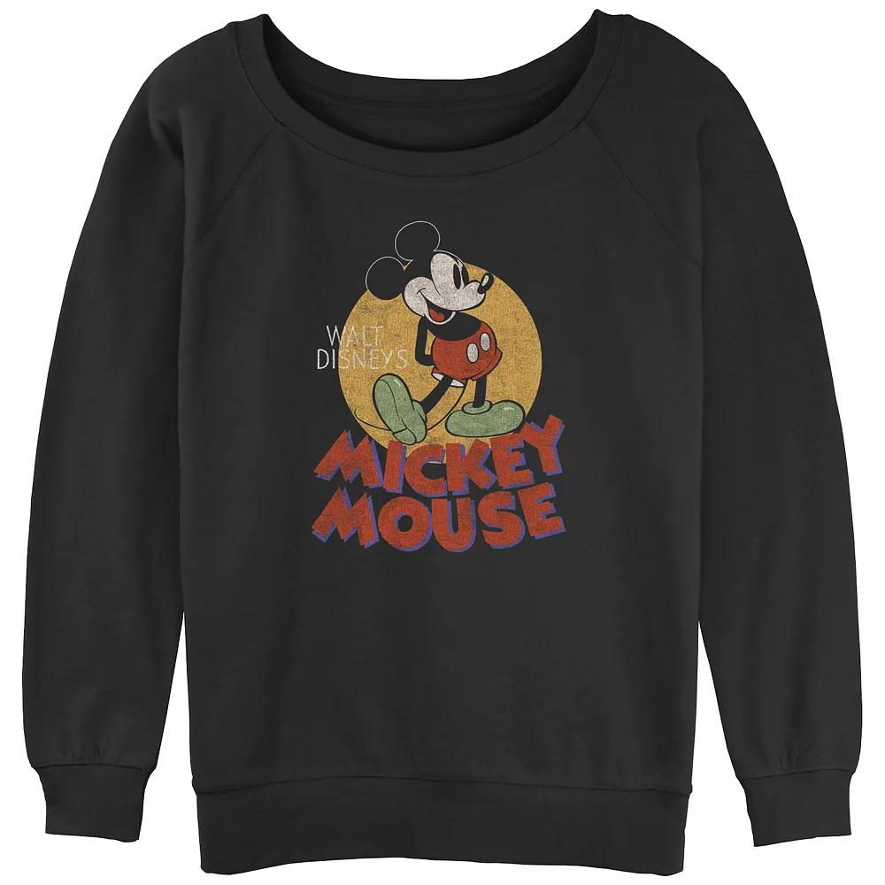 Disney's Juniors' Mickey Mouse Classic Slouchy Terry, Girl's, Size: XXL, Black Product Image