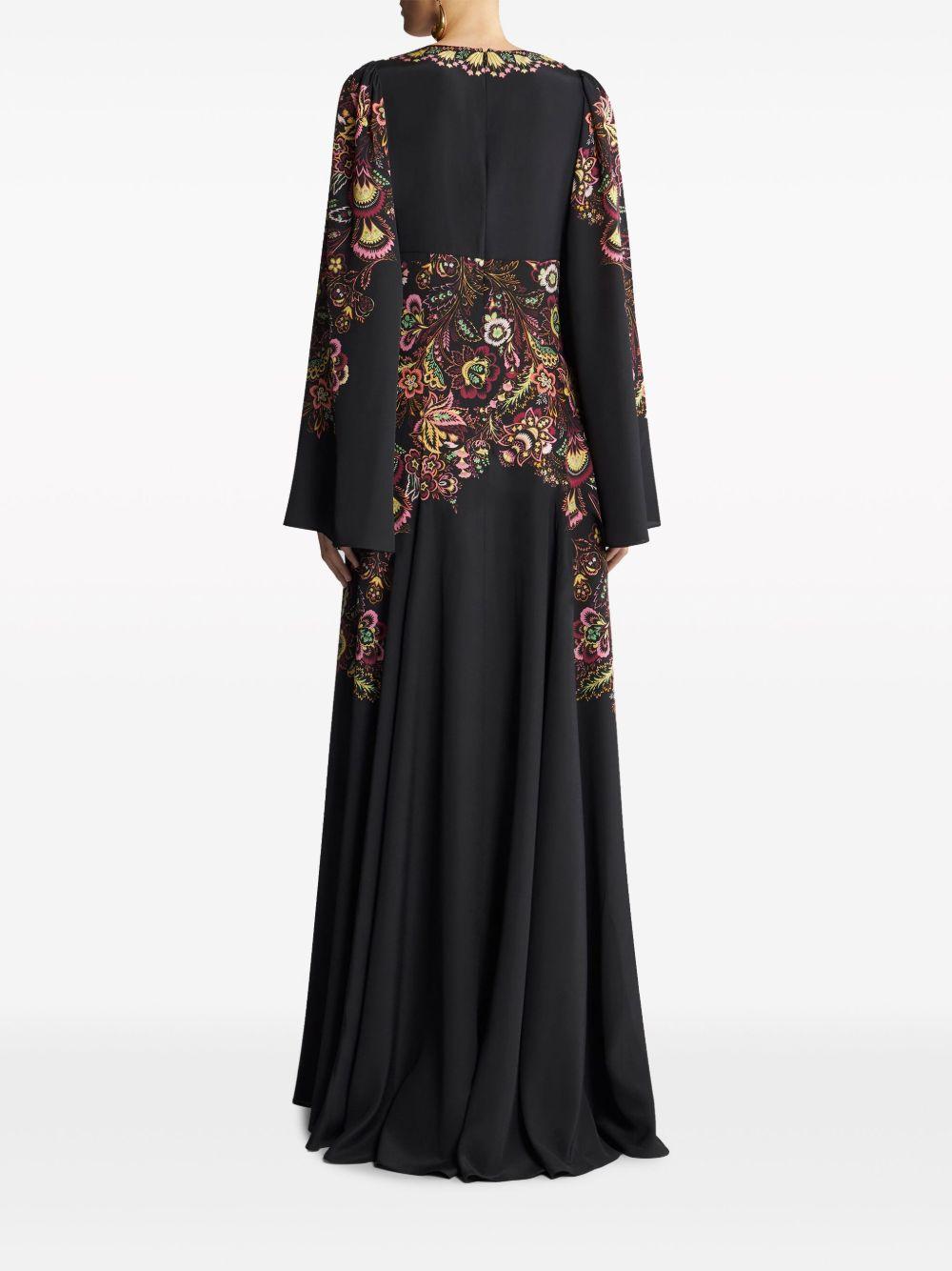 floral-print crepe de chine dress Product Image