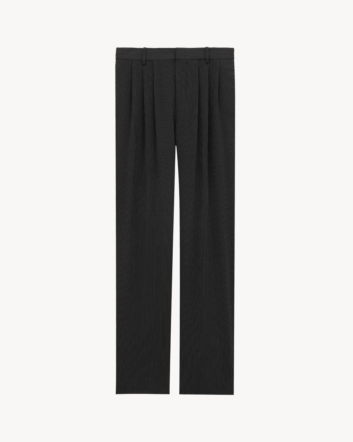 baggy pants in striped canvas Product Image