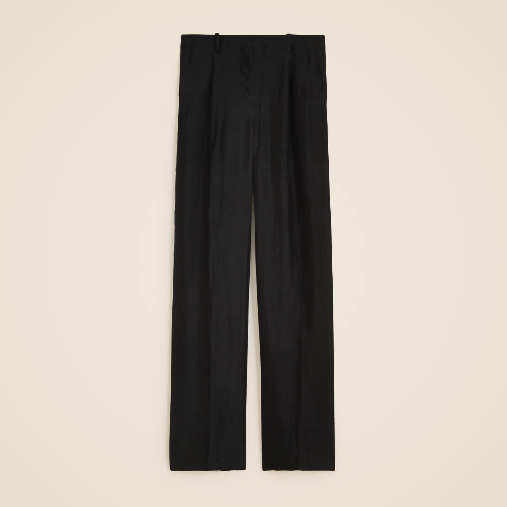 Essential wide-leg pant in textured satin Product Image