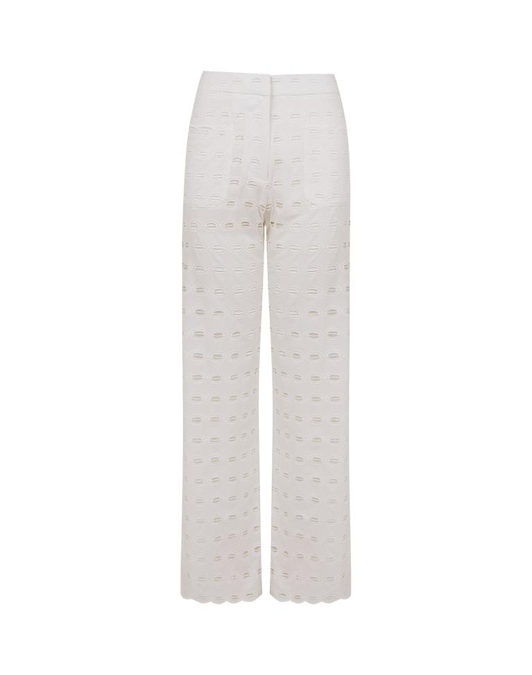 Eyelet Raya Pants - Off White Product Image