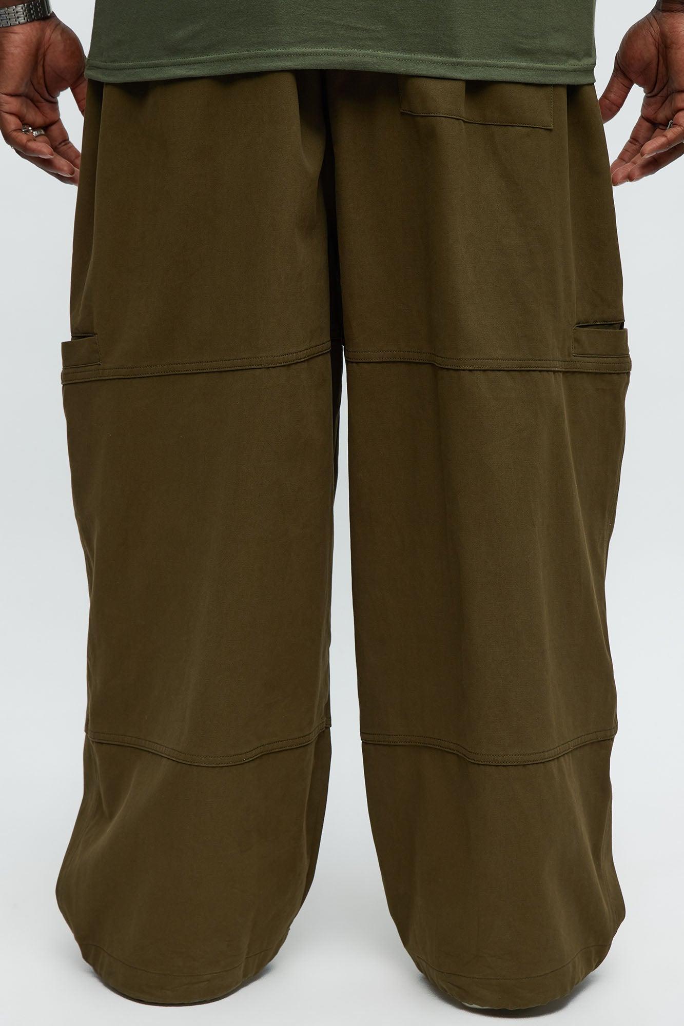 Baggy Damn Right Pants - Olive Product Image