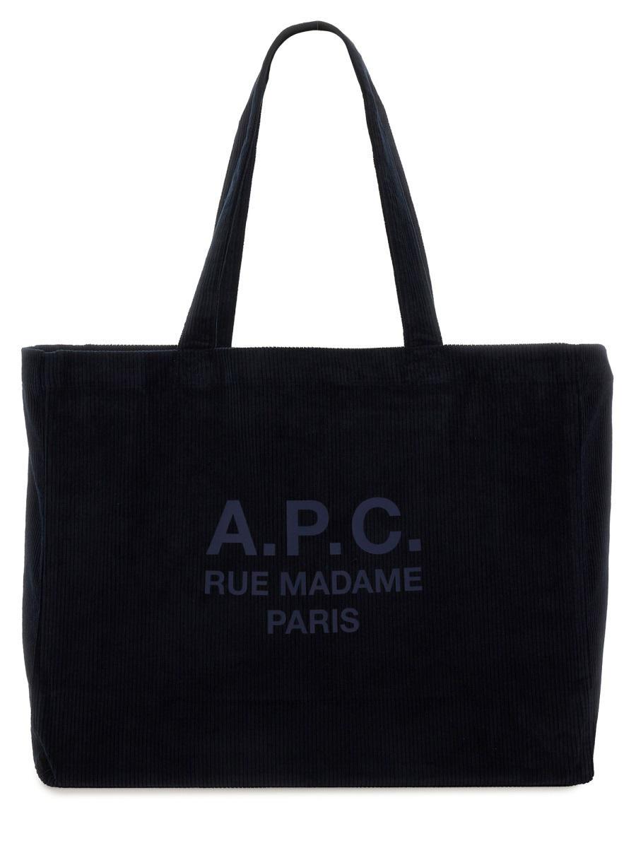 APC A.p.c. Dark Blue Corduroy Diane Shopping Bag Product Image