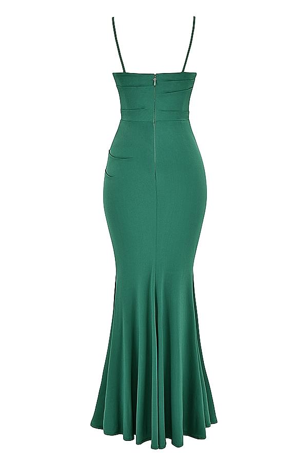 Milena  forest corset maxi dress Product Image