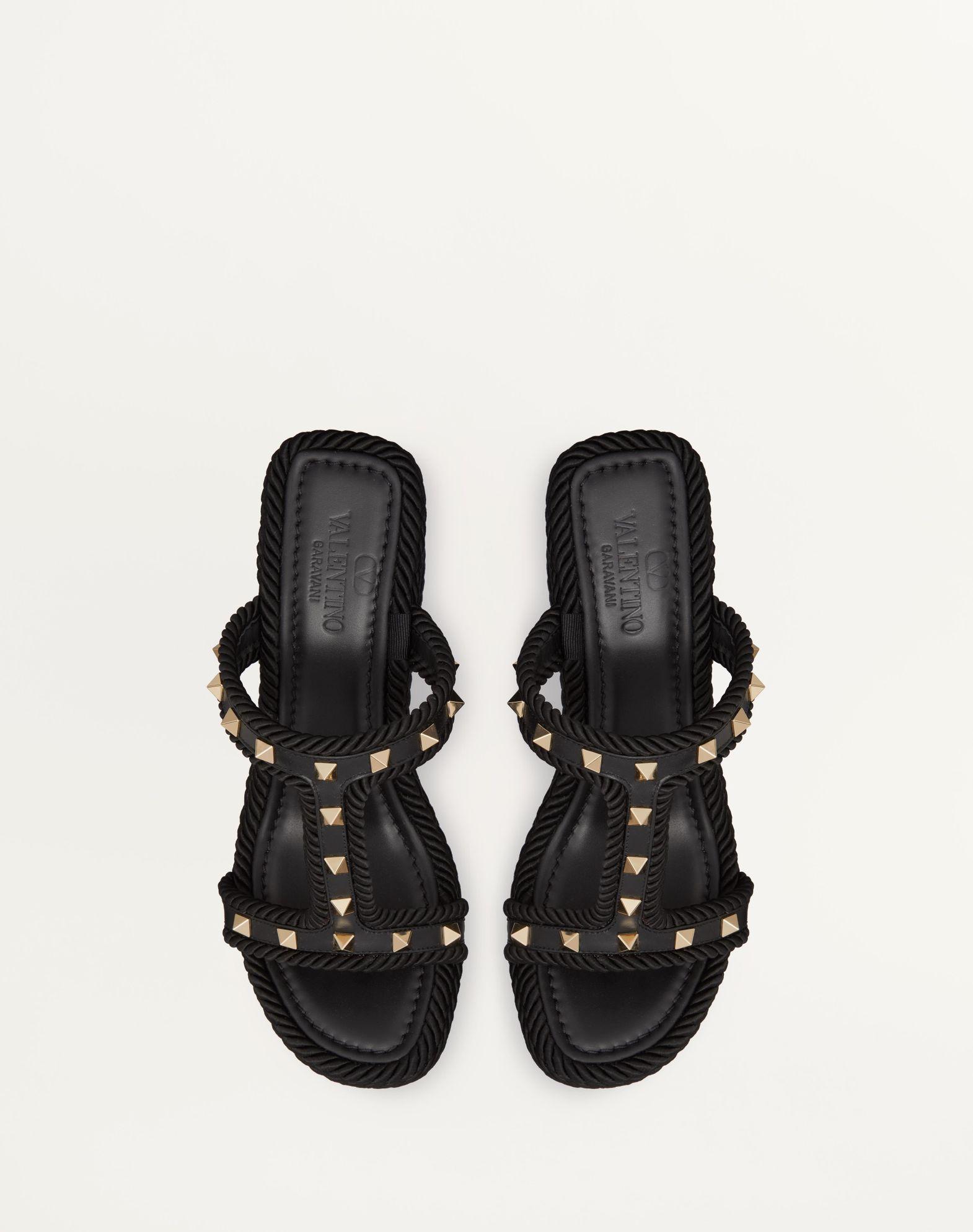 Rockstud Wedge In Calfskin 90Mm Product Image