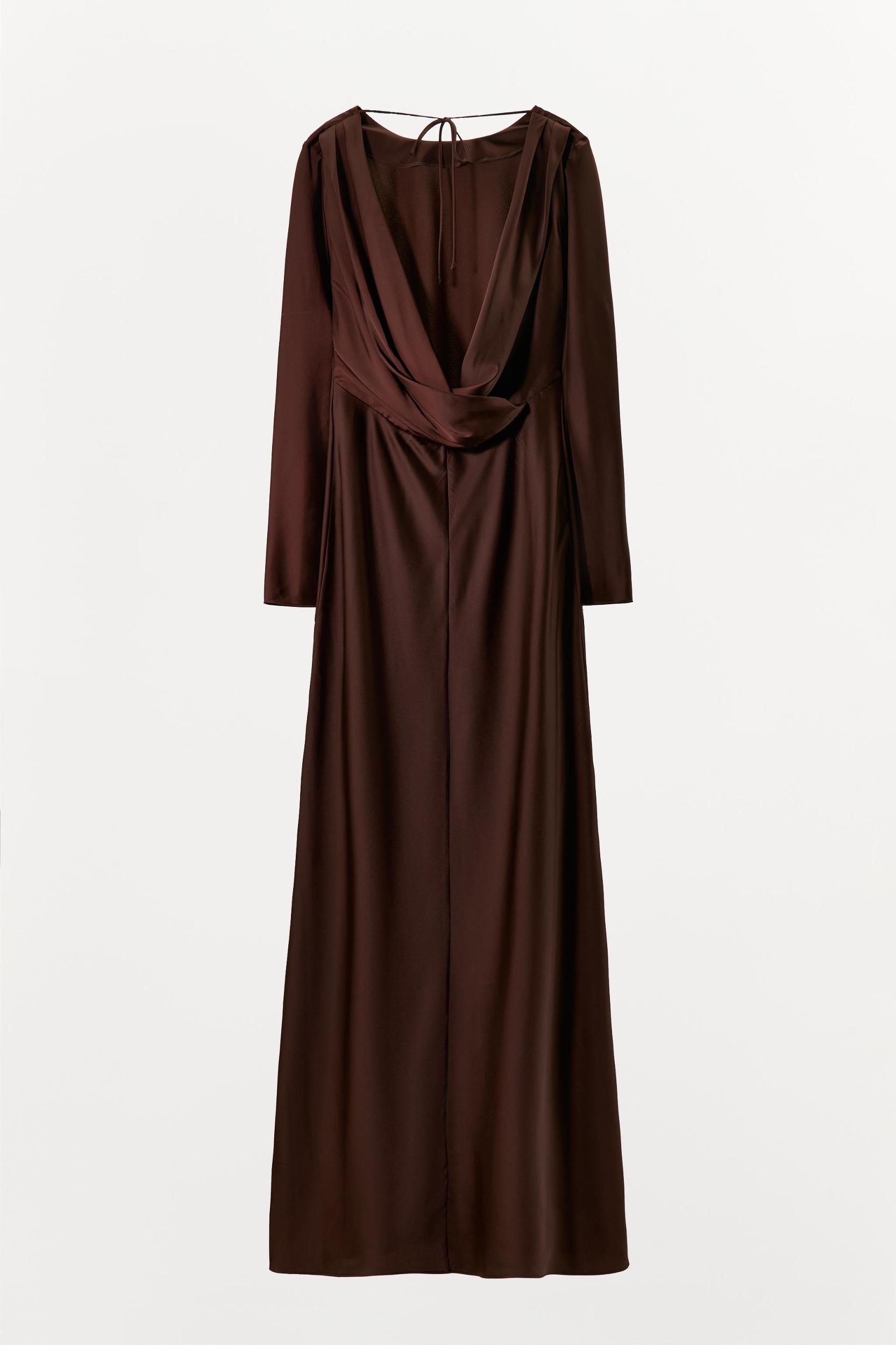 SATIN EFFECT MIDI DRESS Product Image