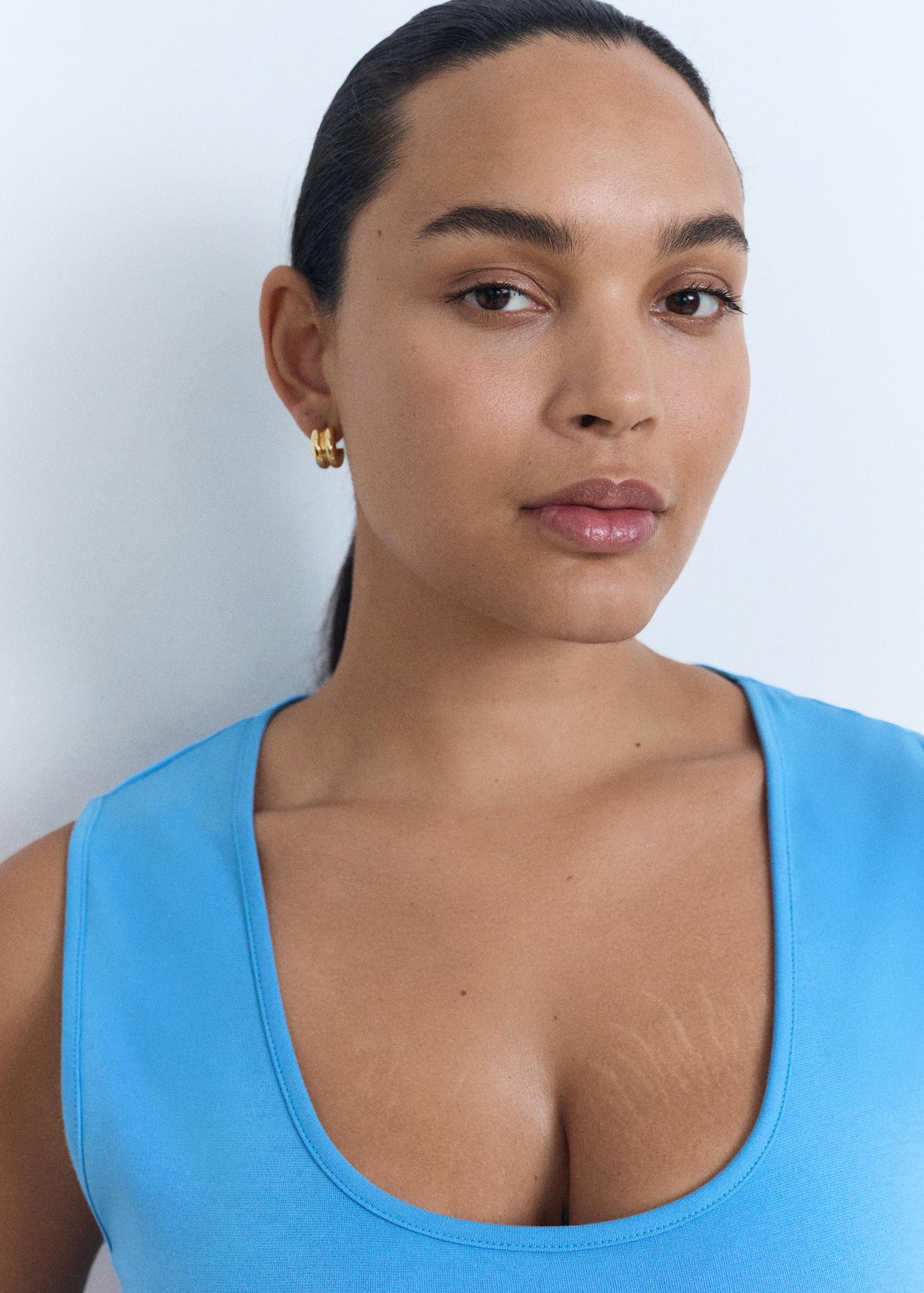 Fitted midi-dress - Women | MANGO USA Product Image