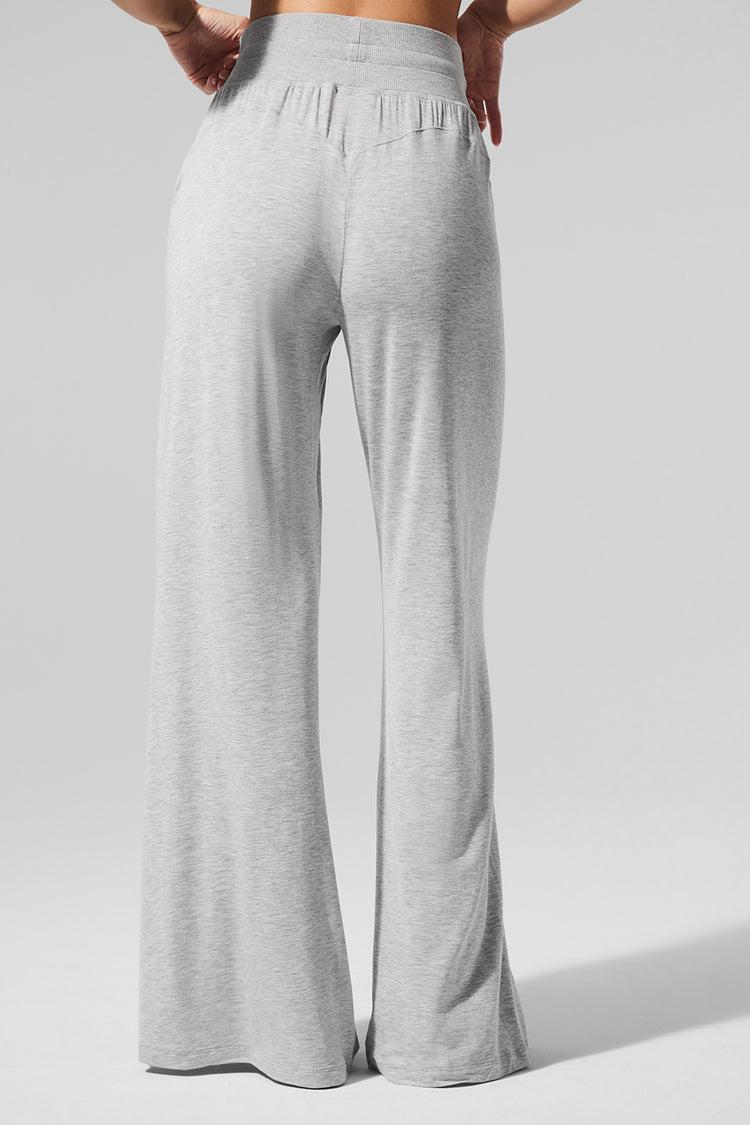 Semi-Sheer Delicate Lounge Flare Pant - Athletic Heather Grey Product Image