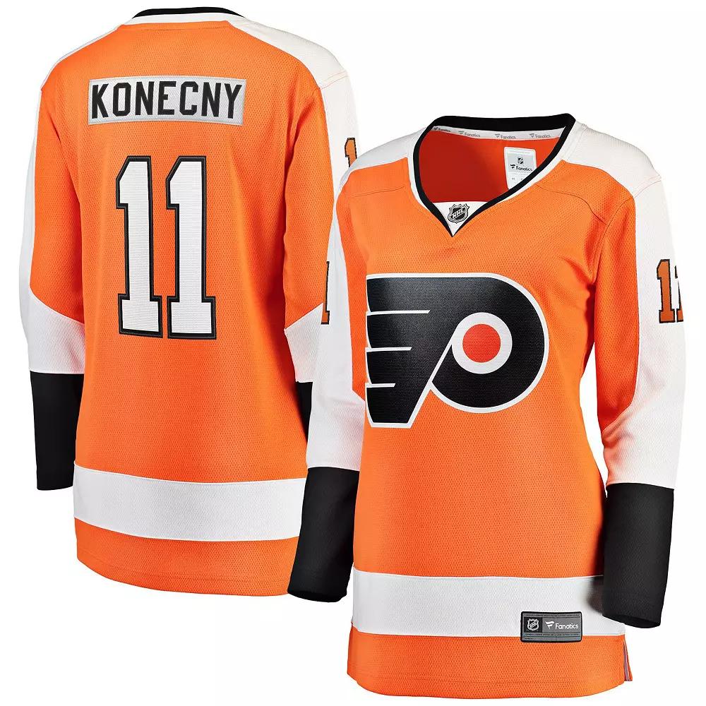 Women's Fanatics Branded Travis Konecny Orange Philadelphia Flyers Home Premier Breakaway Player Jersey, Size: XS, Fly Orange Product Image