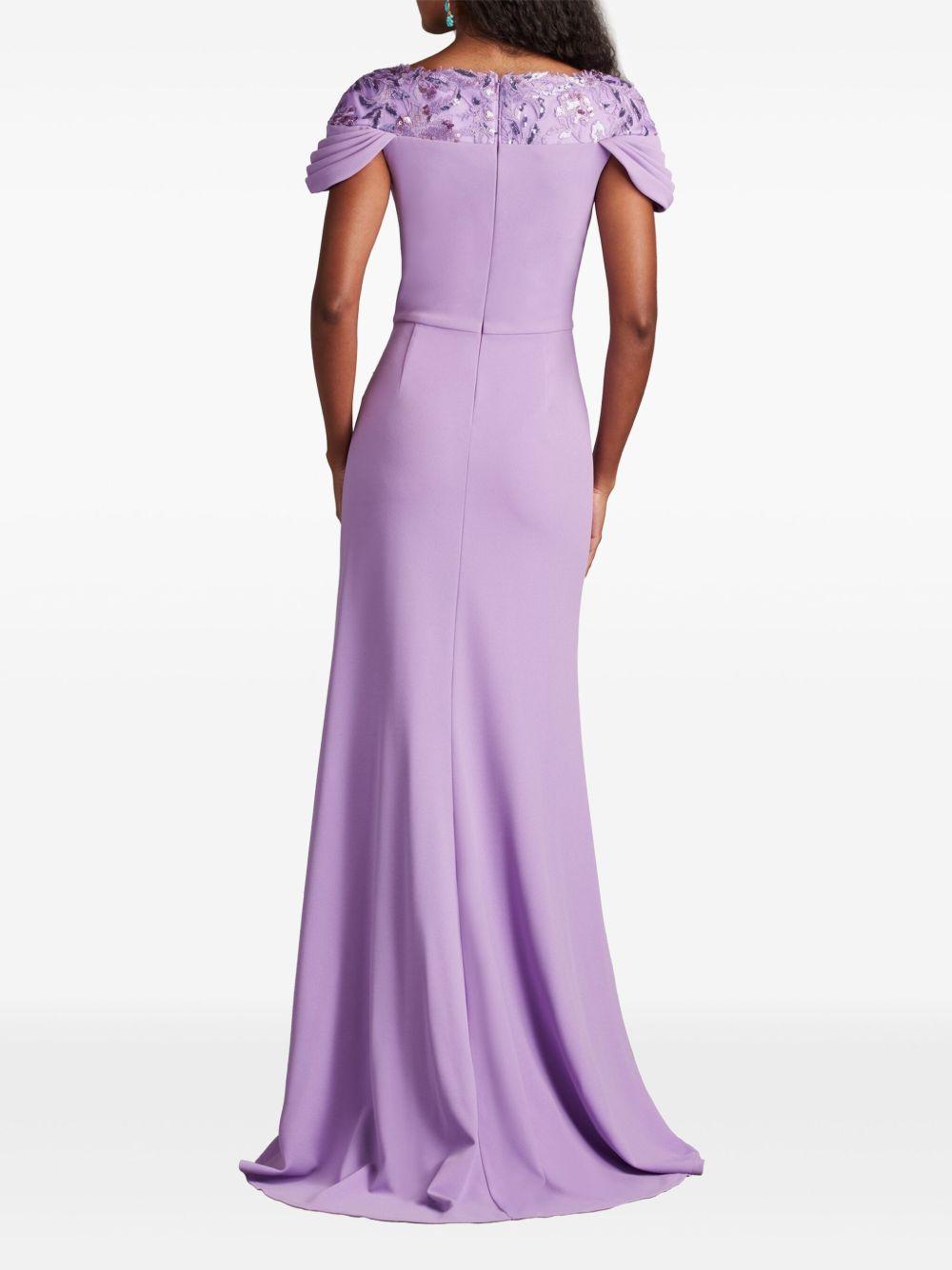 Sunas flower-embellished draped gown Product Image