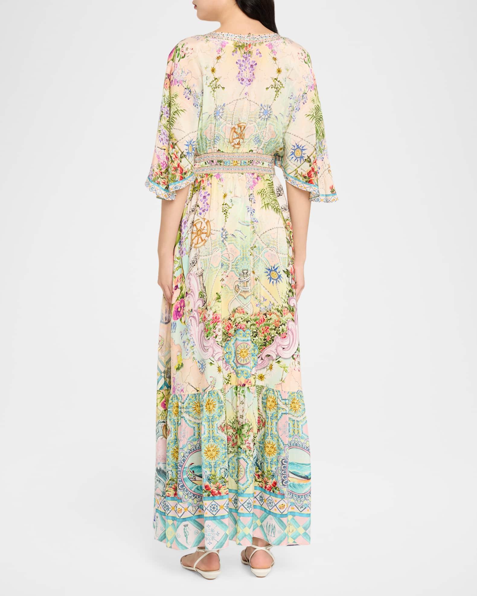 Just Coasting Ruffle-Hem Maxi Dress Product Image