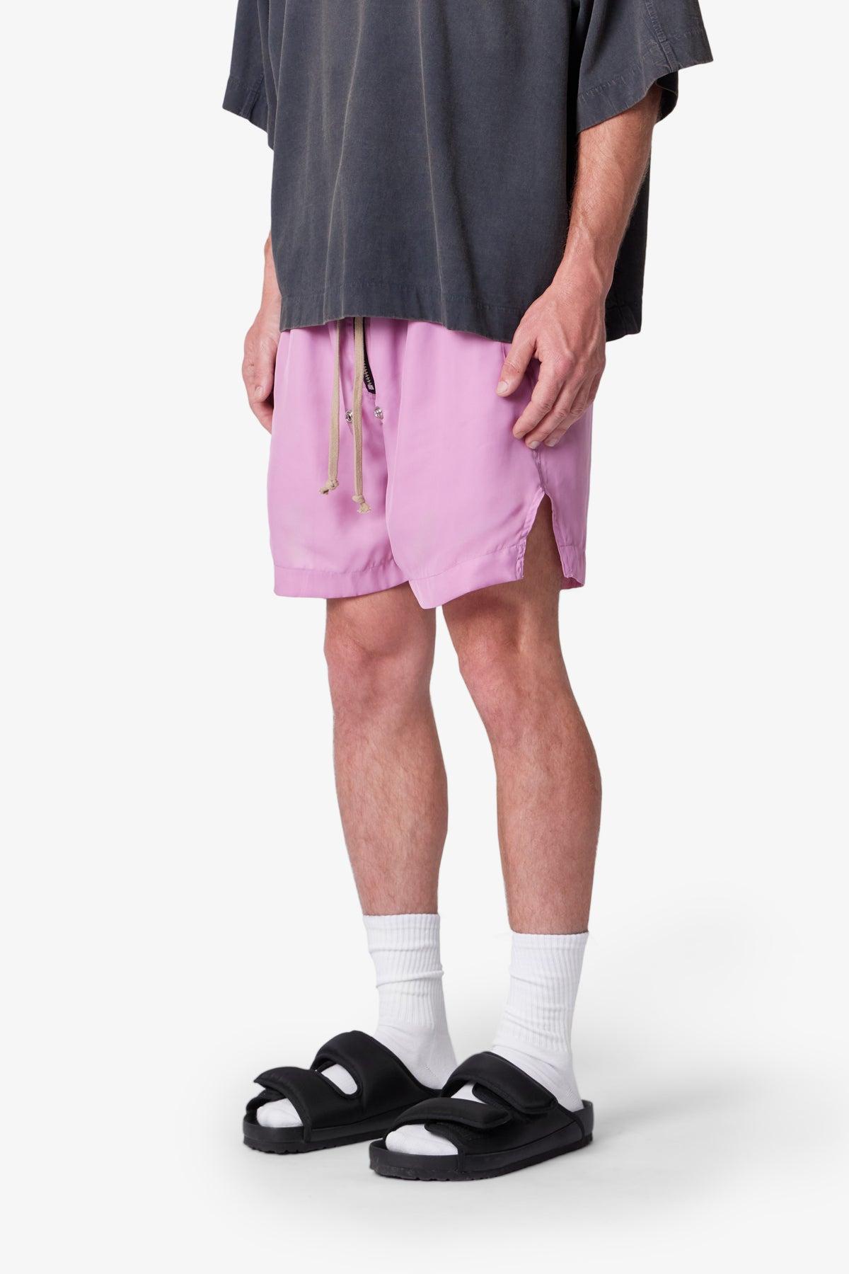 Lightweight Zippered Shorts - Pink Product Image