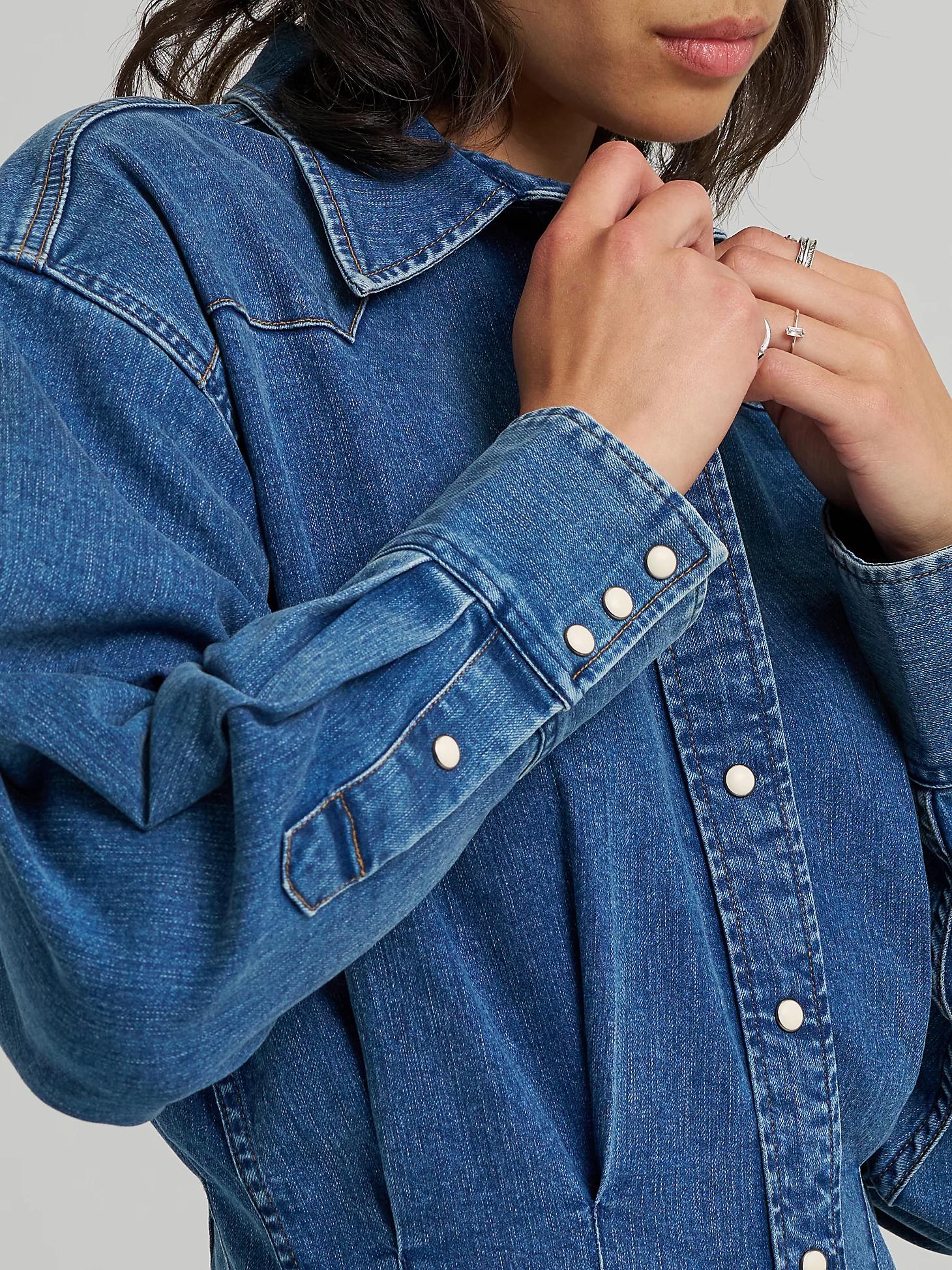 Women's Darted Skirt Dress in Sapphire Trace Product Image