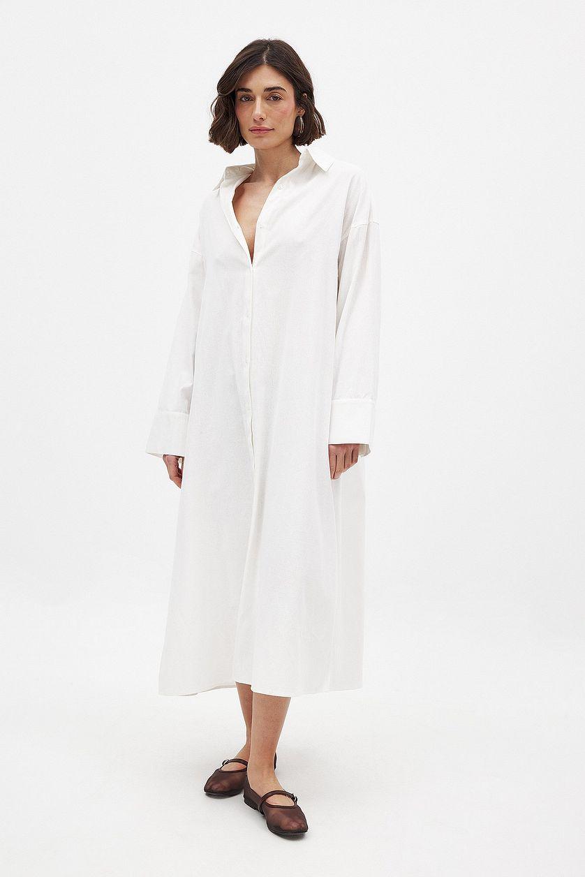 Cotton Midi Shirt Dress Product Image