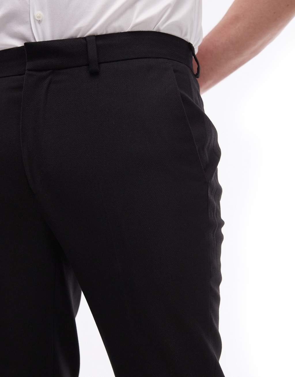 Topman skinny textured suit pants Product Image