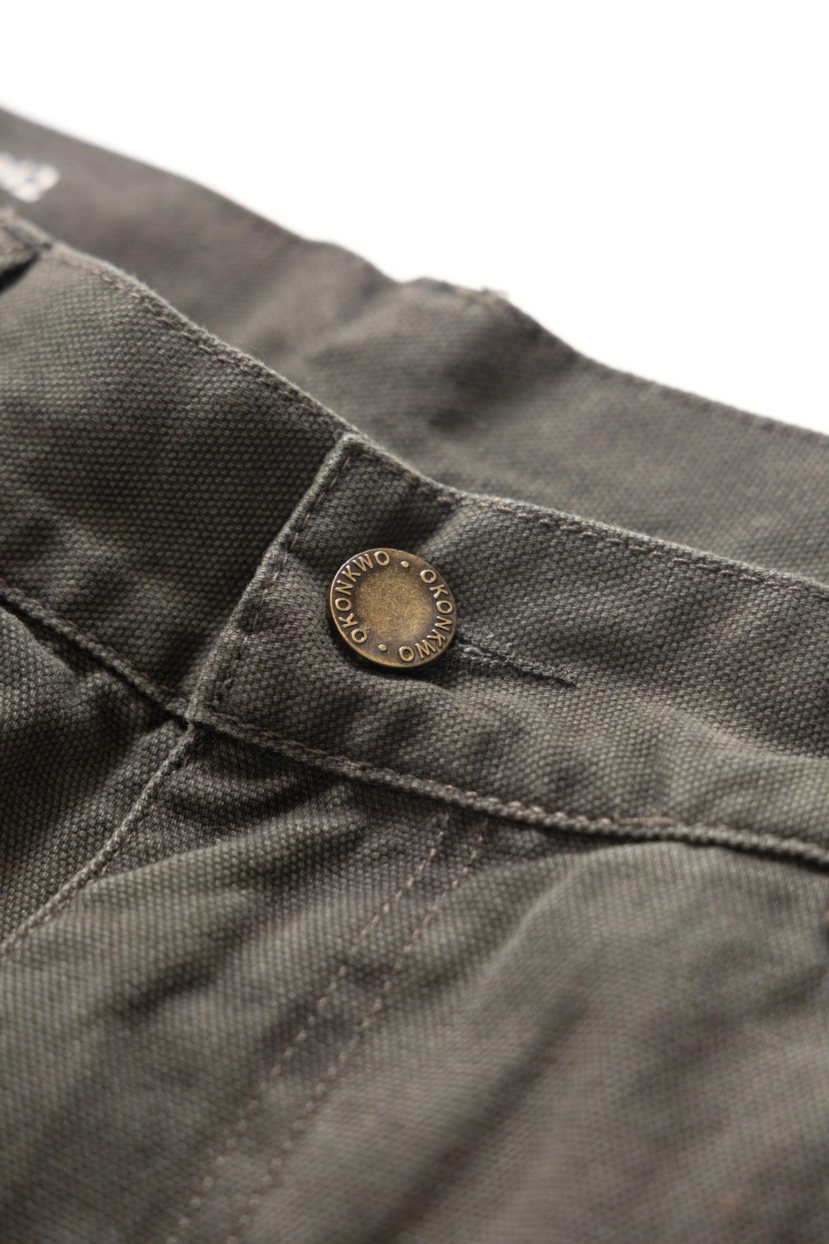 Okonkwo MFG - Aged Canvas Carpenter Shorts - Moss Green Product Image